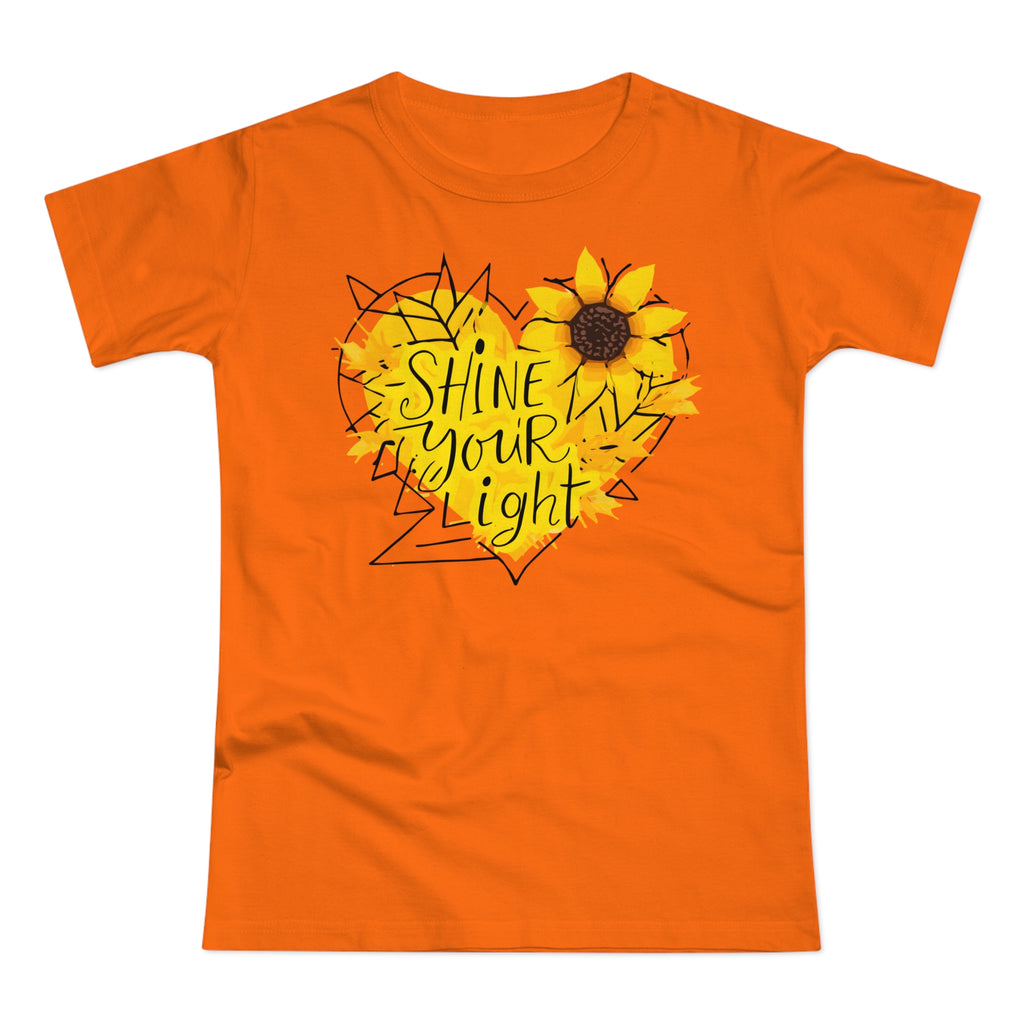 Sunflower Heart, Frontprint, Womens' T-Shirt, Shine Your Light