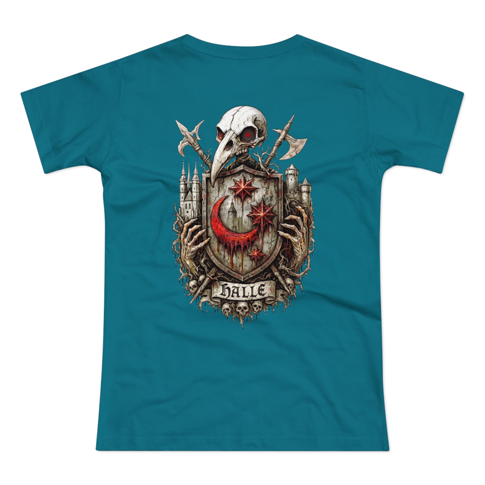 Halle: Front-/Backprint, Womens' T-Shirt **Grimwater-Edition**