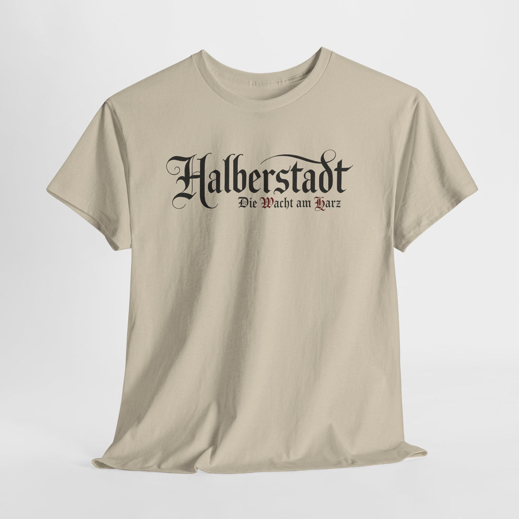Halberstadt - Die Wacht am Harz - Unisex Heavy Cotton Tee, Cool Graphic Shirt, Gift for Travelers, Casual Wear, Street Style, Trendy Tee