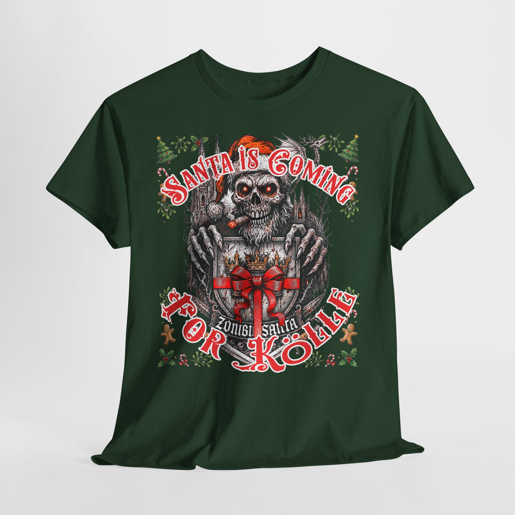 Santa Is Coming 4 Kölle: Frontprint, Unisex T-Shirt