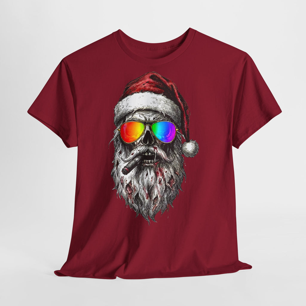 Pilot-Santa: Unisex T‑Shirt with Rainbow Sunglasses