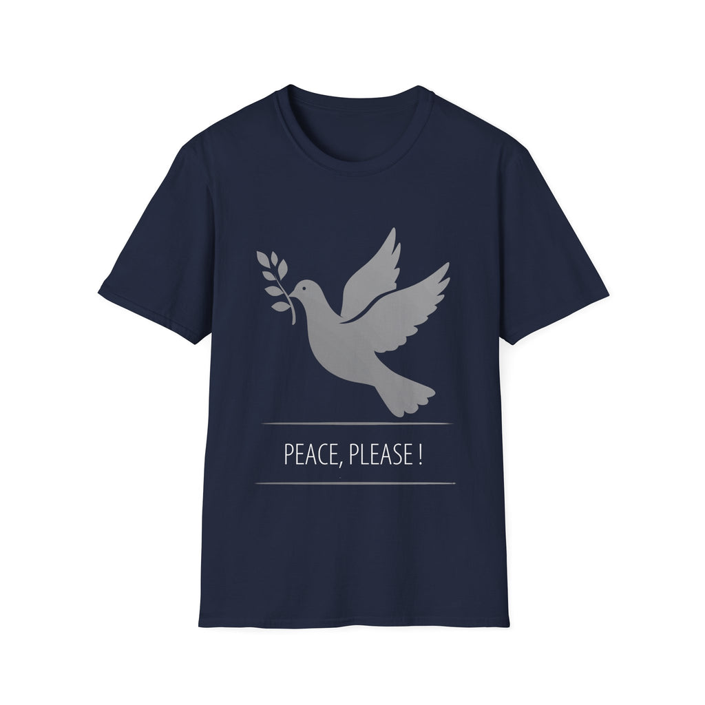 Fading Dove - Peace, Please: Frontprint, Unisex (Slim) T-Shirt