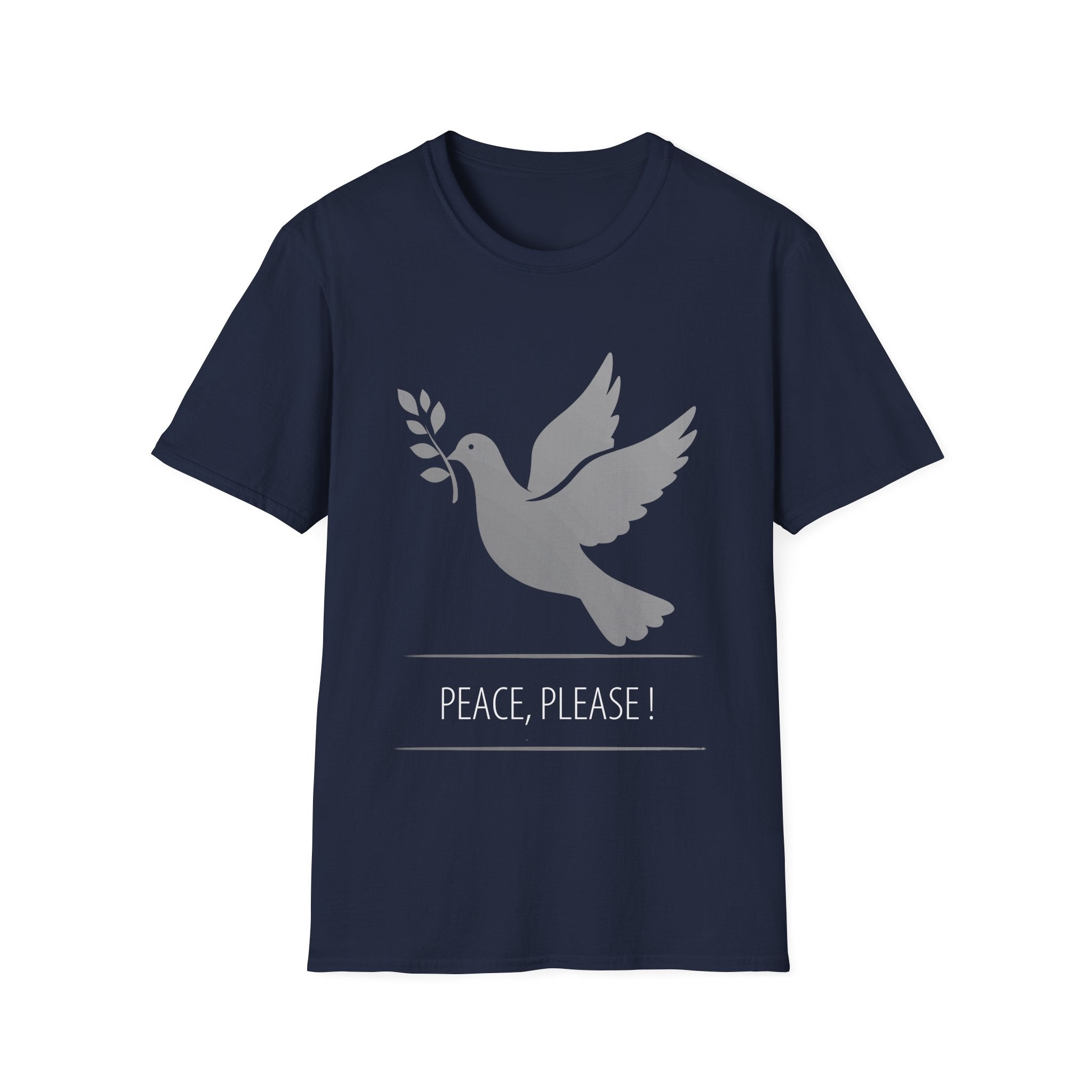 Fading Dove - Peace, Please: Frontprint, Unisex (Slim) T-Shirt