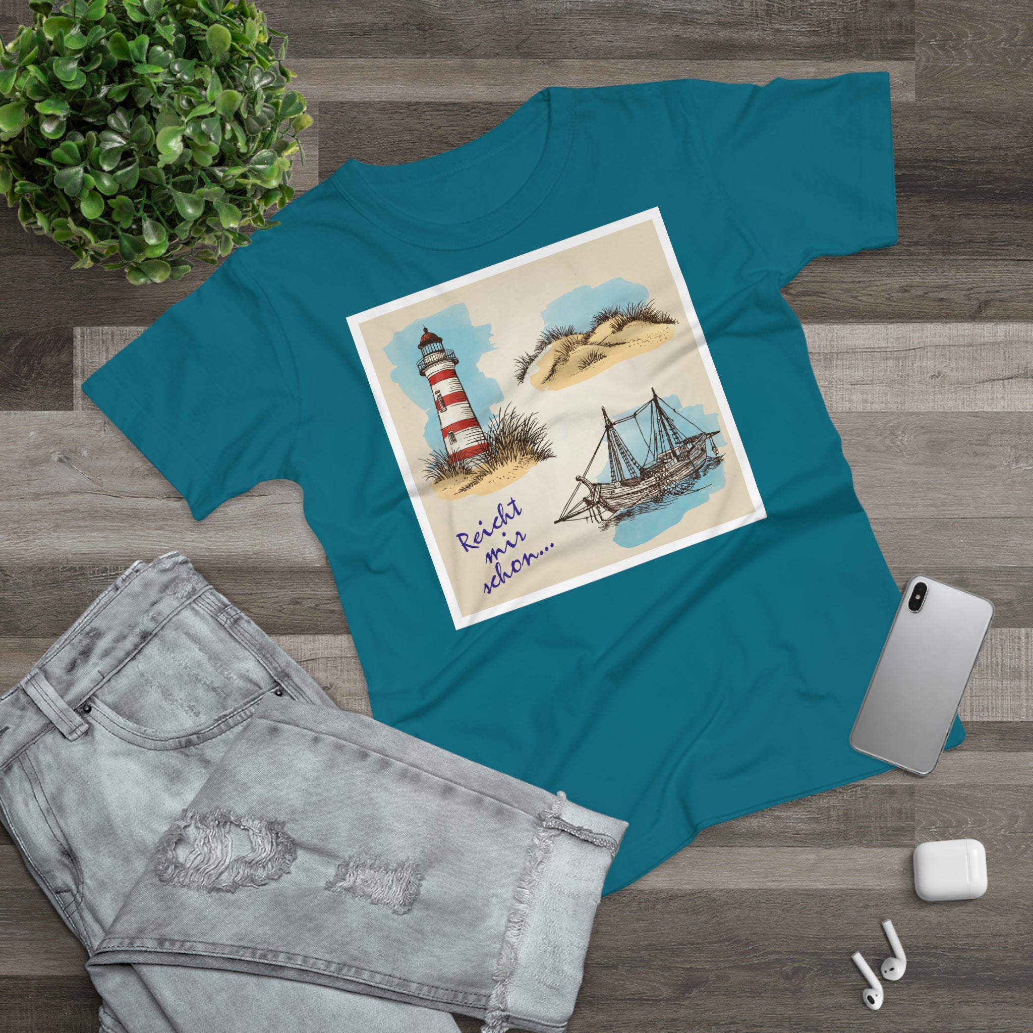 Lighthouse Bliss. Frontprint, Women's T-Shirt, Nautical Tee, Summer Fashion, Beach Vibe, Gift for Ocean Lovers
