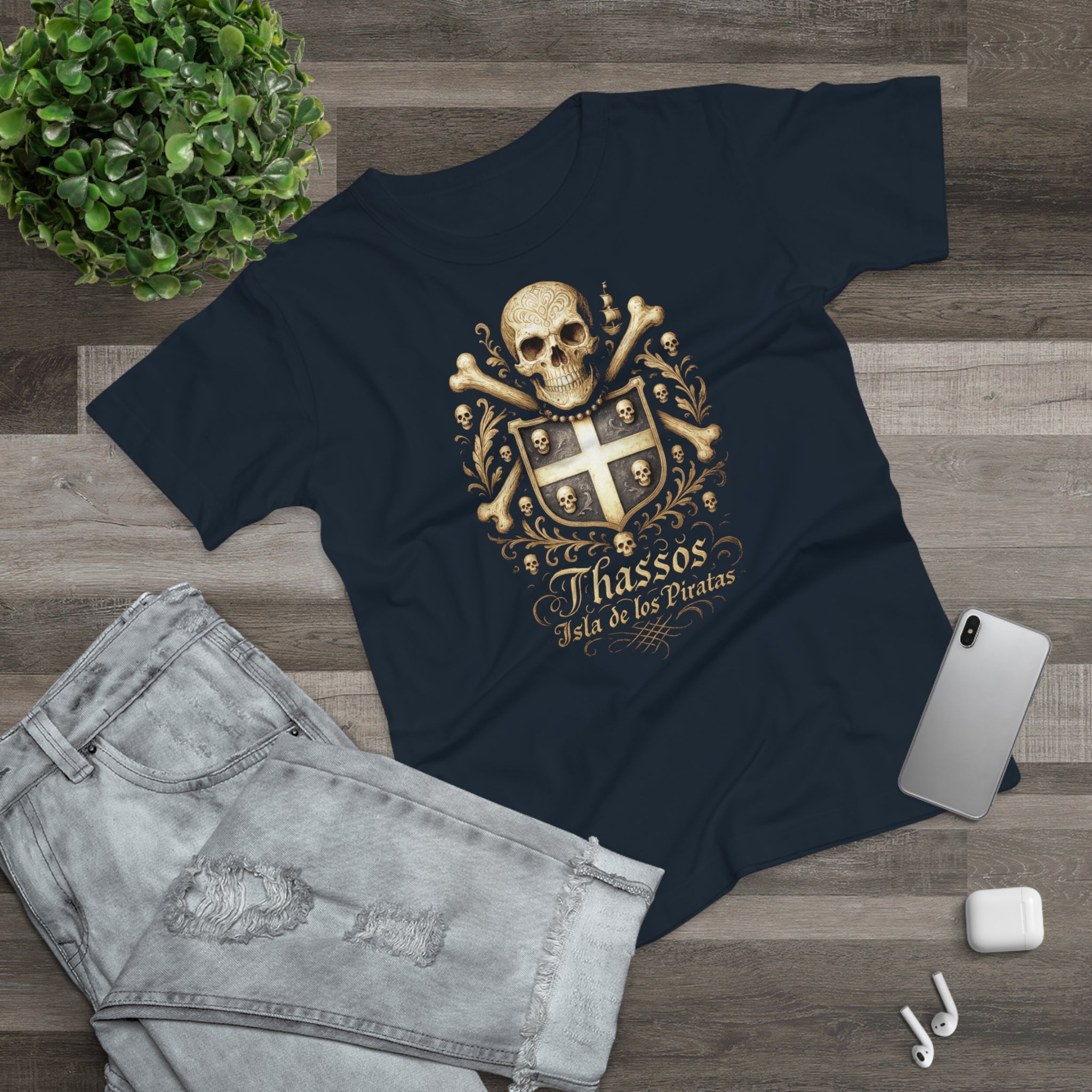 Thassos: Frontprint, Women's T-Shirt of Thasos **Grimwater-Edition**