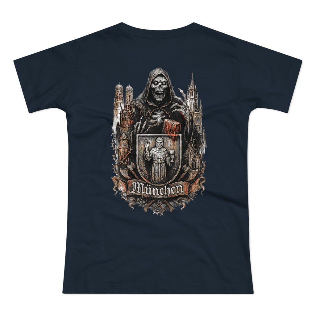 München Night Crew: Front-/Backprint, Womens' T-Shirt **Grimwater-Edition**