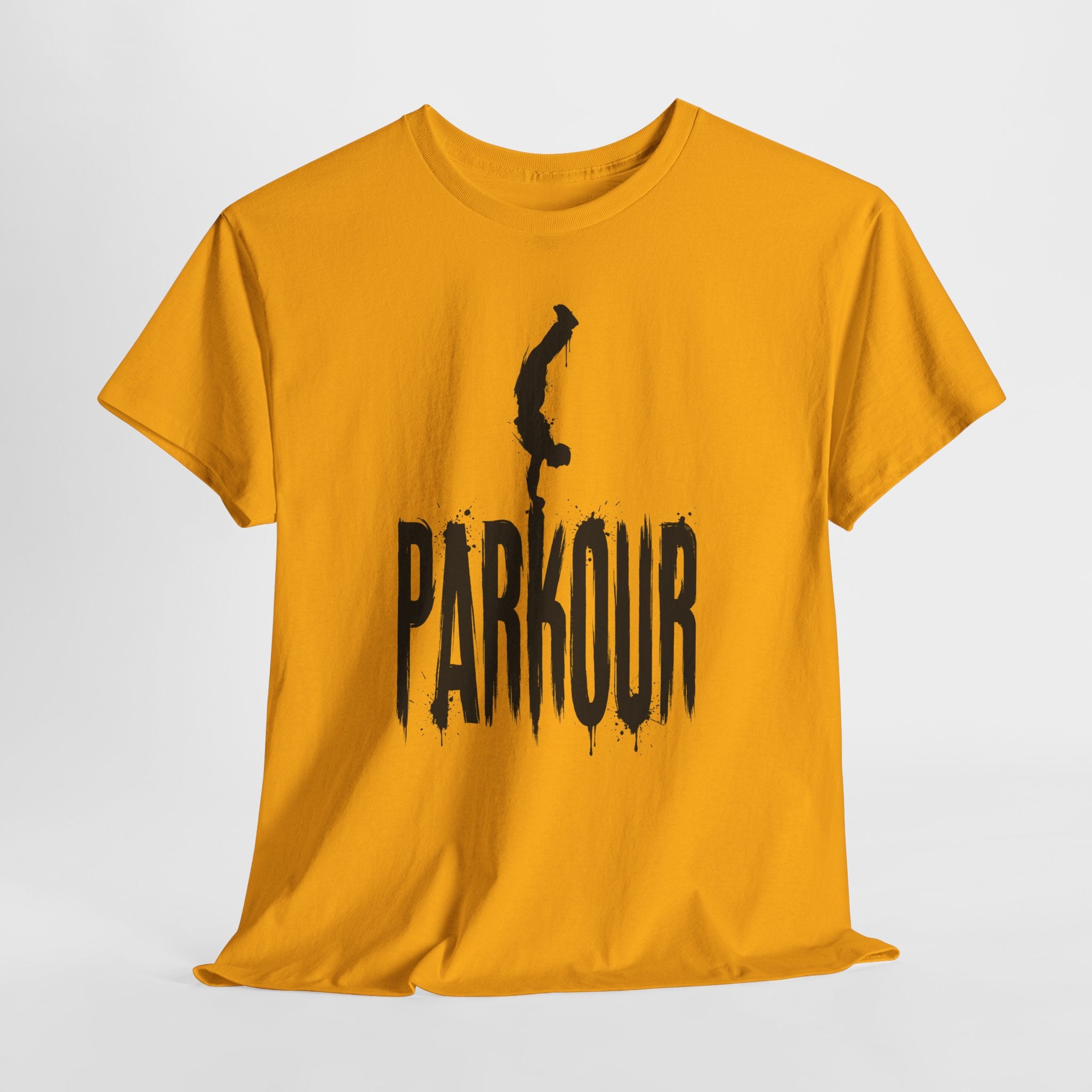 Parkour 03: Frontprint, Unisex T-Shirt - Urban Stunt Silhouette Crewneck