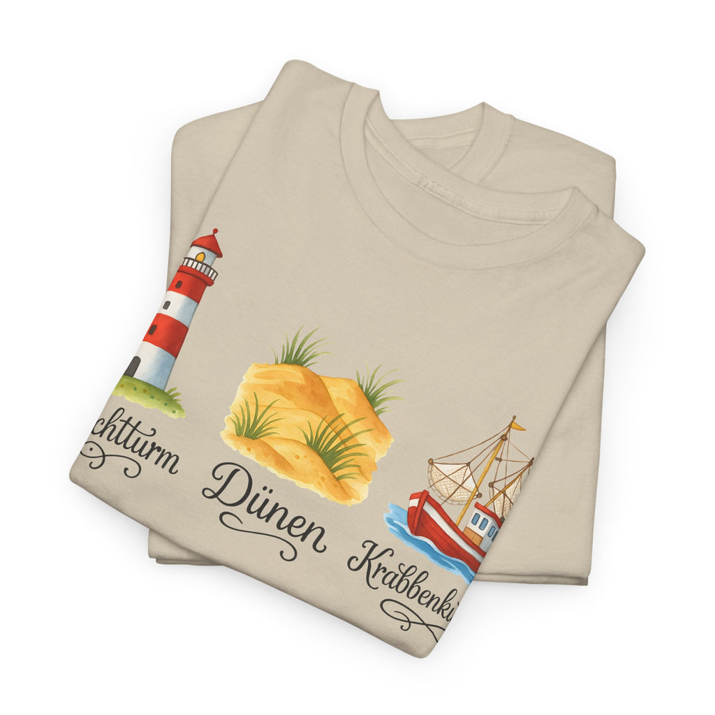 Nordsee, Ostsee - Reicht mir schon! Frontprint, Unisex T-Shirt