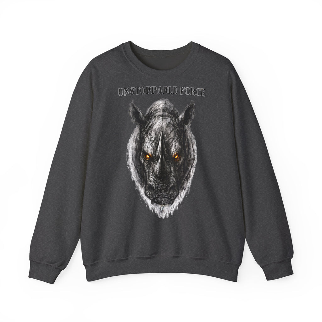 Nashorn - Unstoppable Force: Animals-Collection, Frontprint, Unisex Sweatshirt