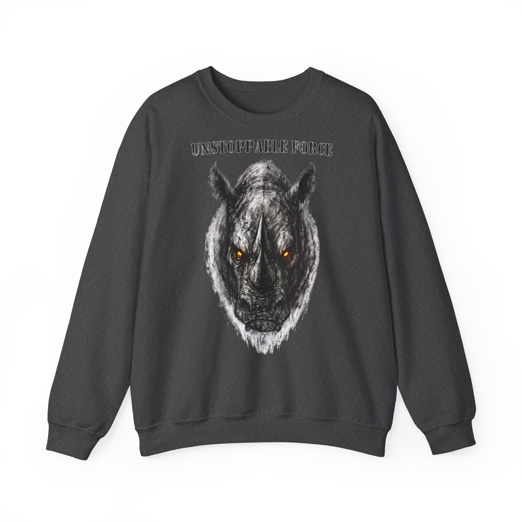 Nashorn - Unstoppable Force: Animals-Collection, Frontprint, Unisex Sweatshirt