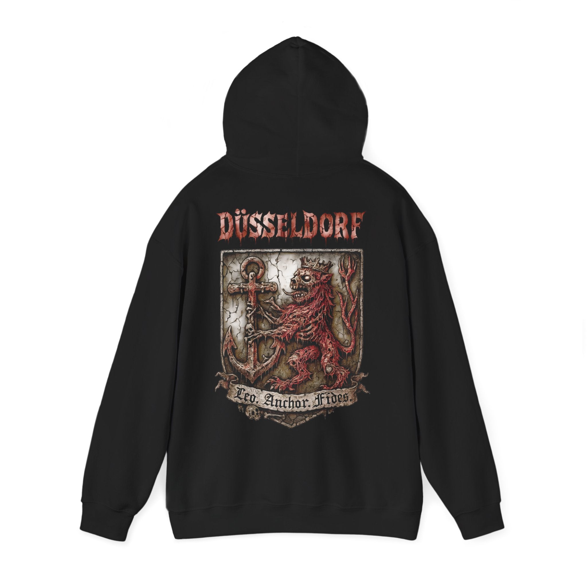 Düsseldorf Front-/Backprint - Fides ultra mortem!  Leo, Anchor, Fides: Grimwater-Edition - Hoodie