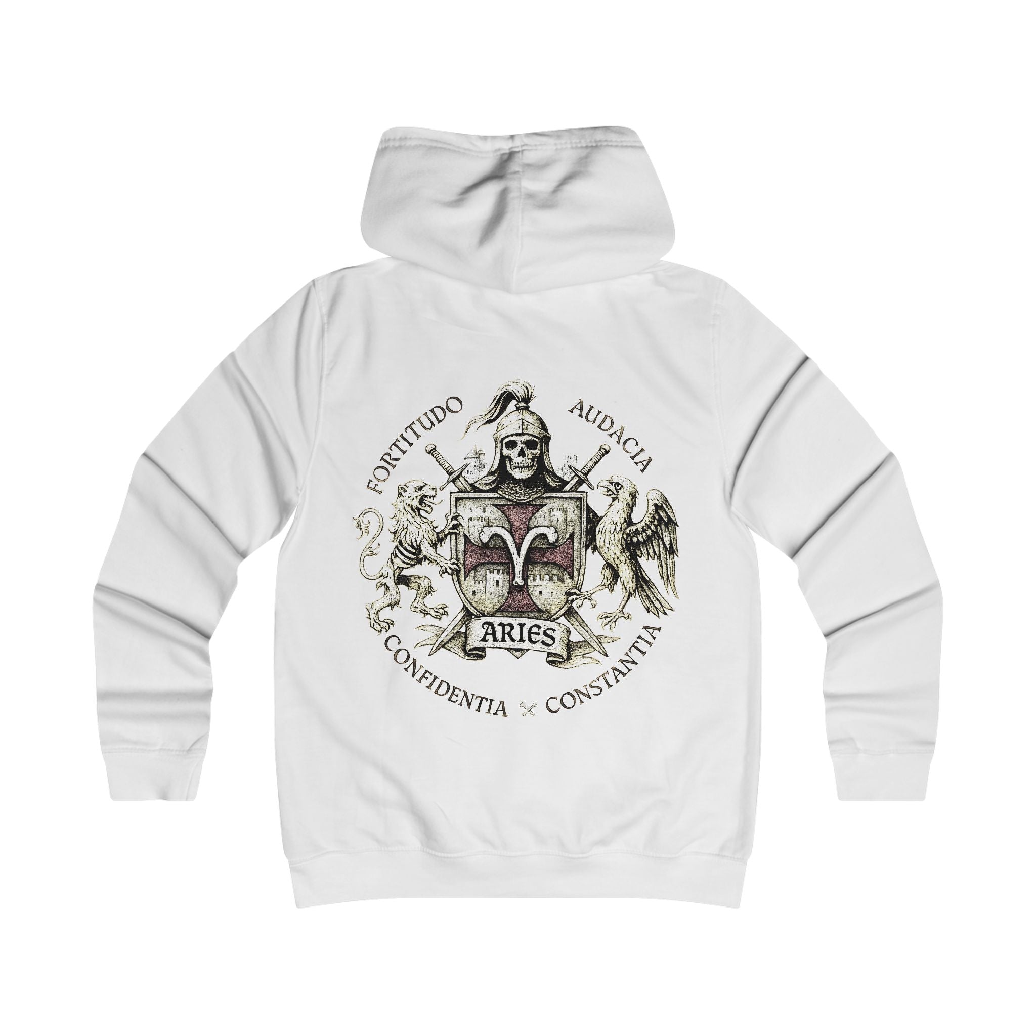 Widder - Backprint, Womens' Hoodie -  **Grimwater Edition** Sternzeichen Astrologie (Aries)