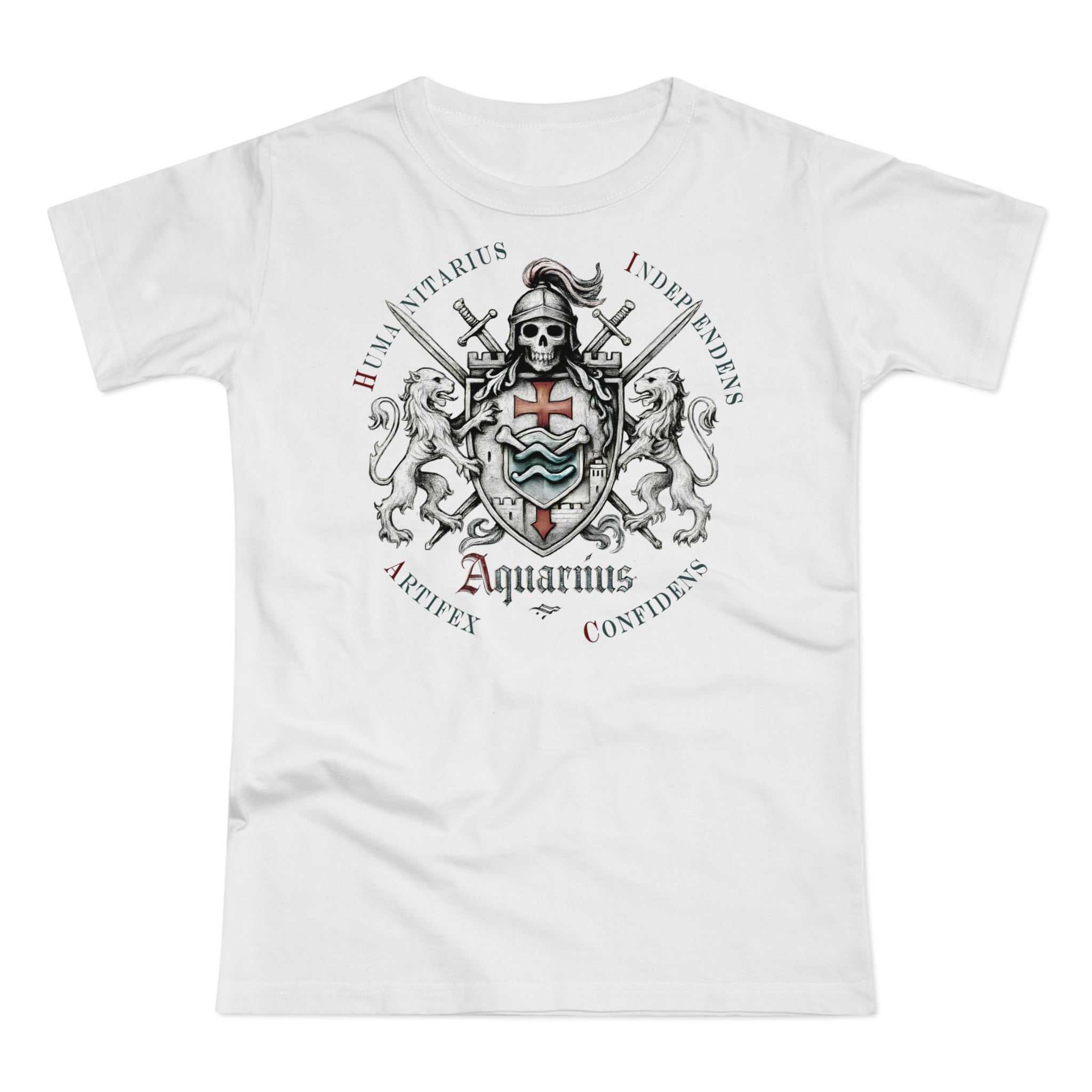 Wassermann: Frontprint, Womens' T-Shirt **Grimwater Edition** Sternzeichen Astrologie (Aquarius)