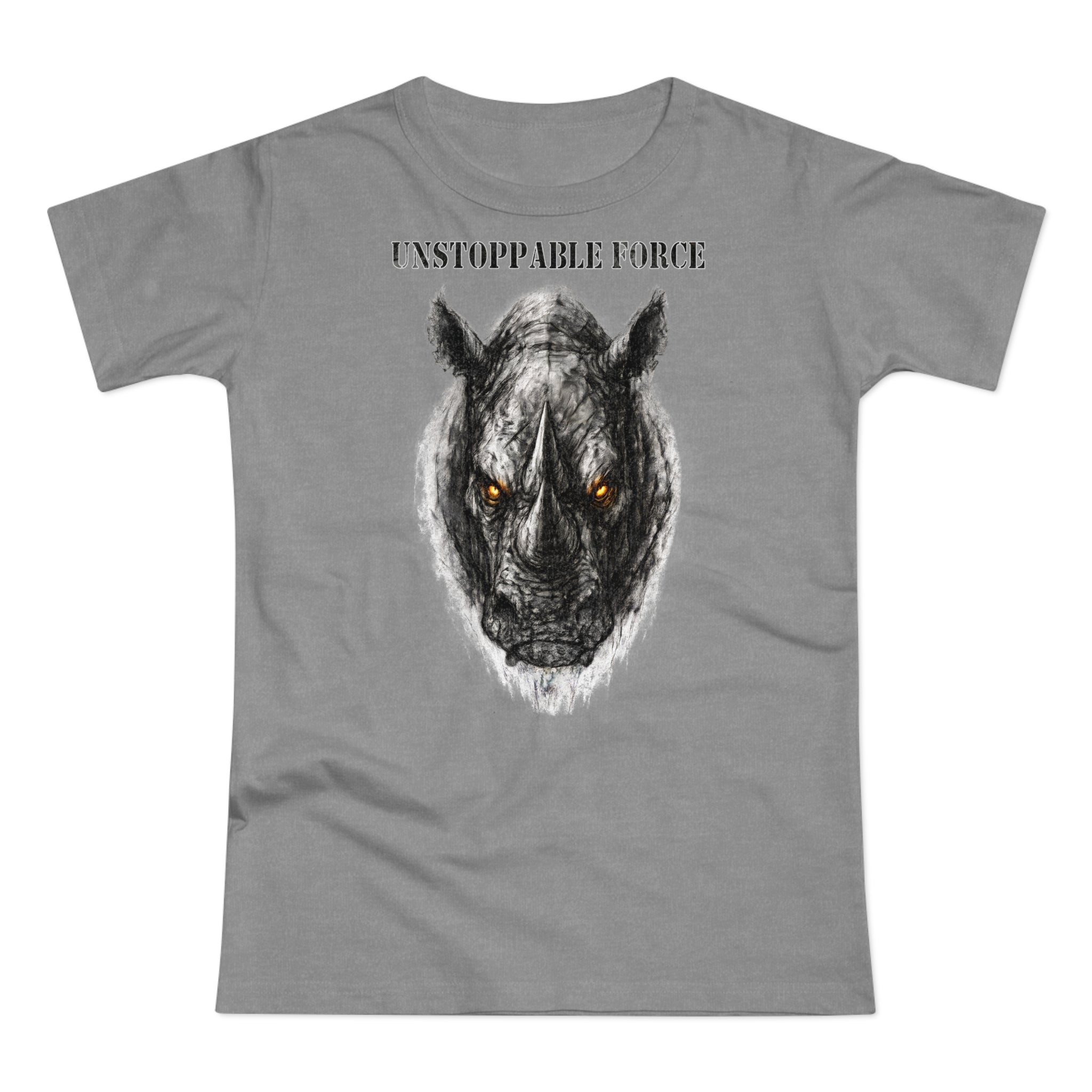 Nashorn: Frontprint, Womens' T-Shirt - Animal-Collection
