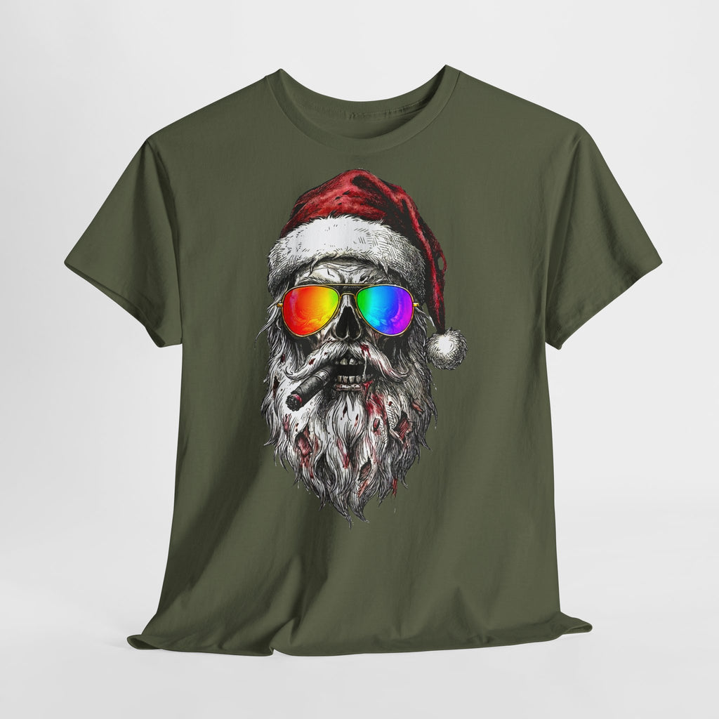Pilot-Santa: Unisex T‑Shirt with Rainbow Sunglasses