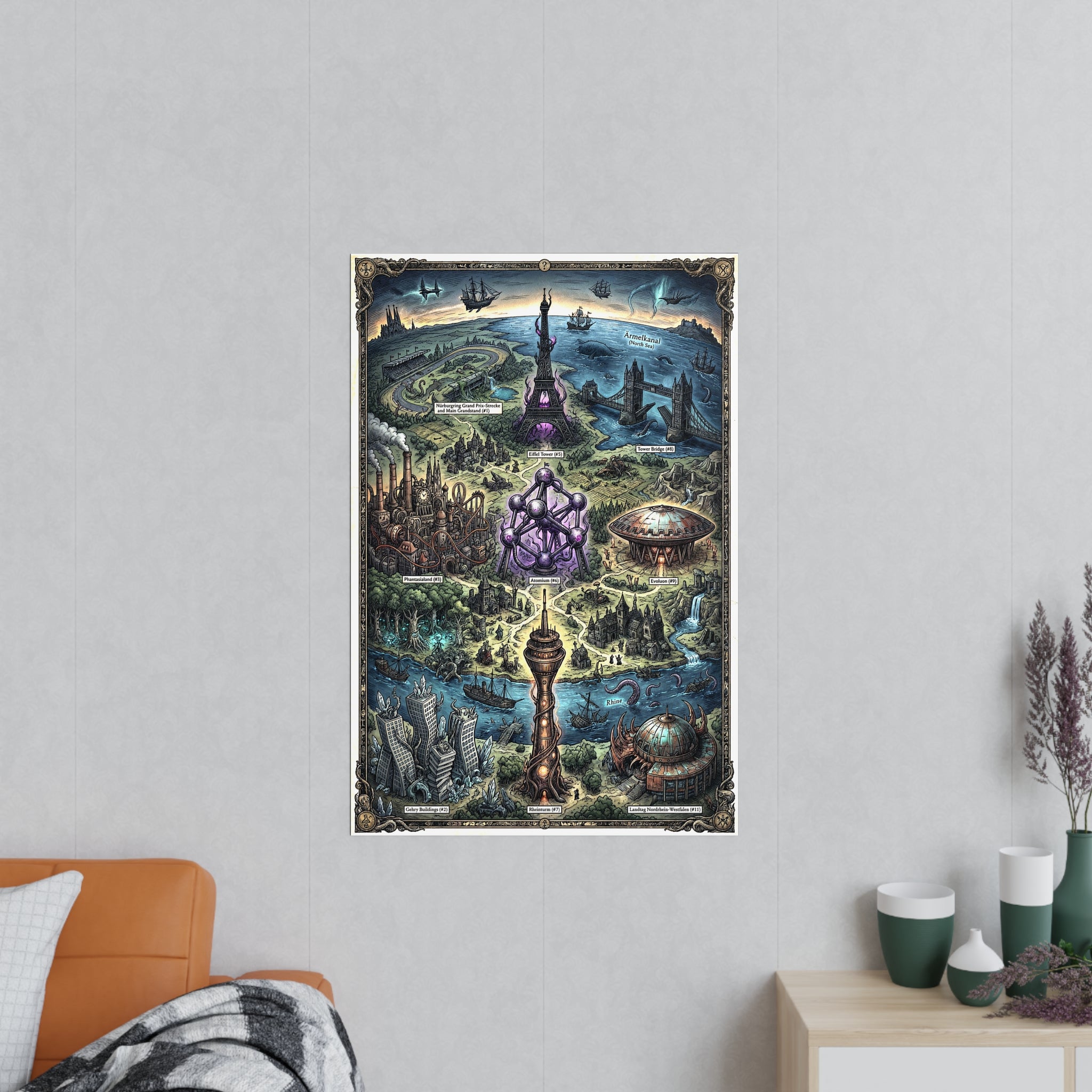 Poster 60 x 90: Düsseldorf (After Dark Collection)