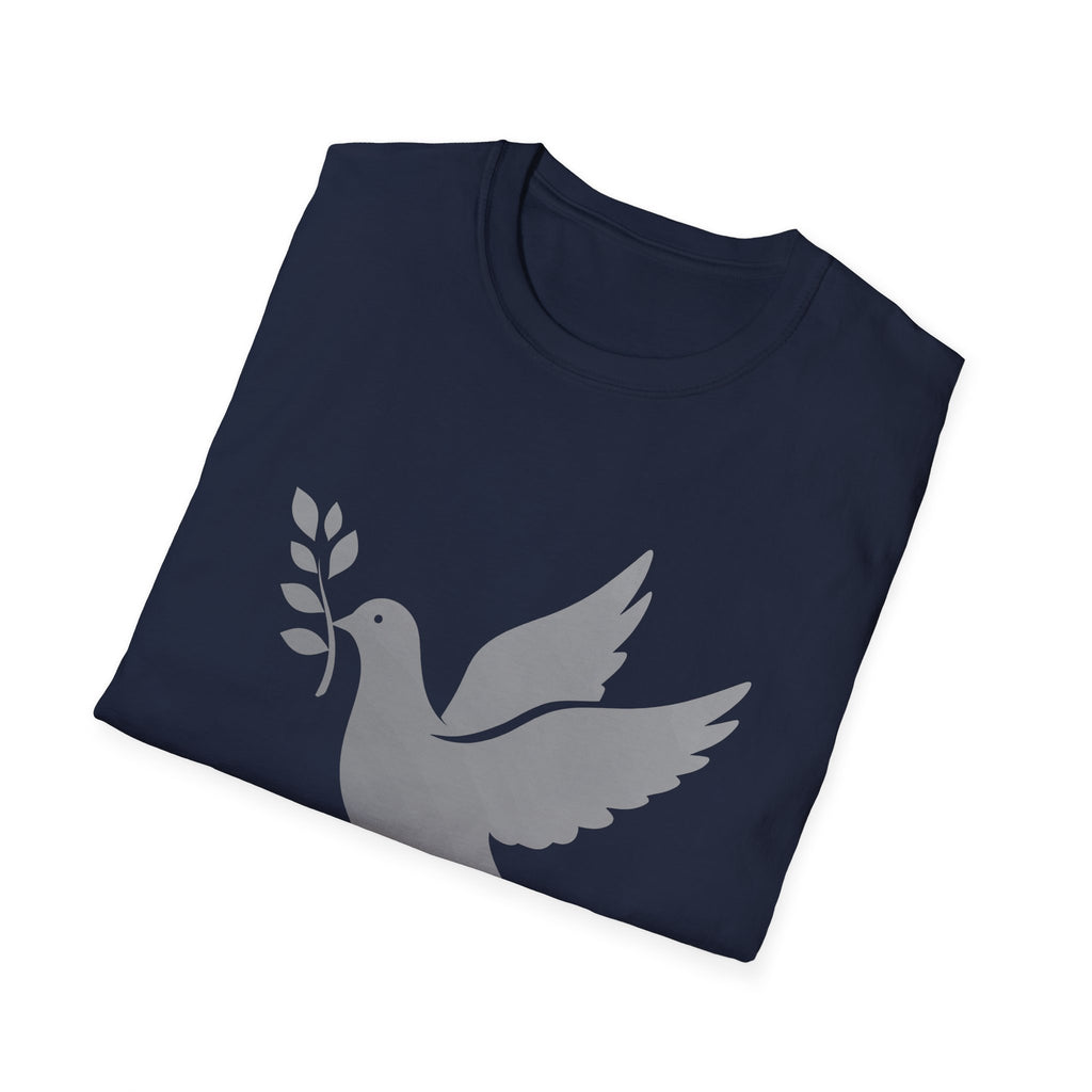 Fading Dove - Peace, Please: Frontprint, Unisex (Slim) T-Shirt