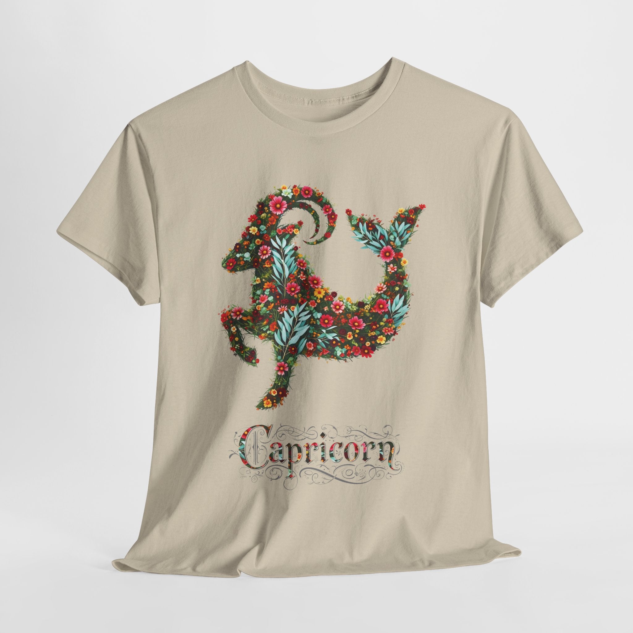 Capricorn Floral Zodiac Unisex Heavy Cotton Tee, Zodiac Shirt, Astrology Apparel, Gift for December Birthdays, Personalized T-Shirt, [...]