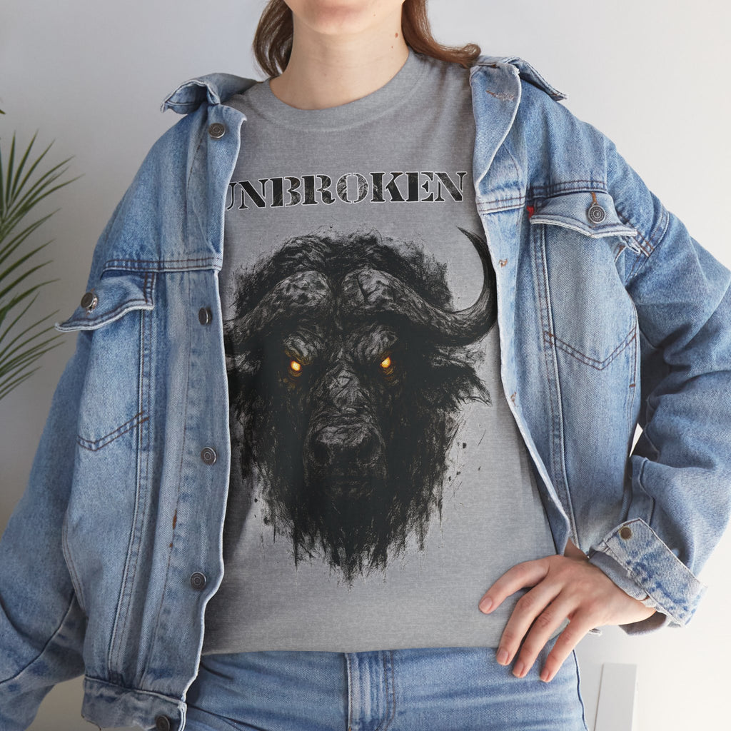Büffel - Unbroken: Frontprint, Unisex T-Shirt - Animal-Collection