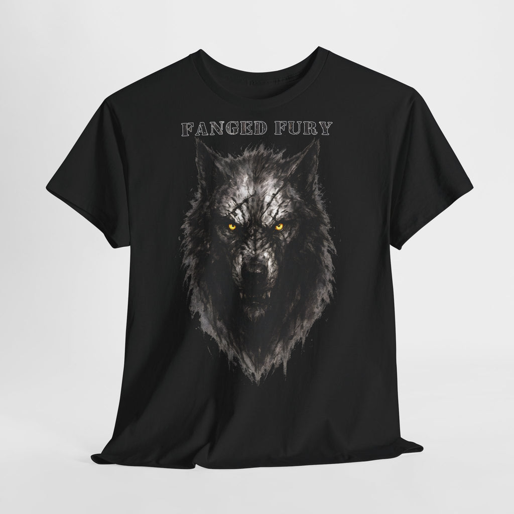 Wolf - Fanged Fury: Frontprint, Unisex T-Shirt - Animal-Collection