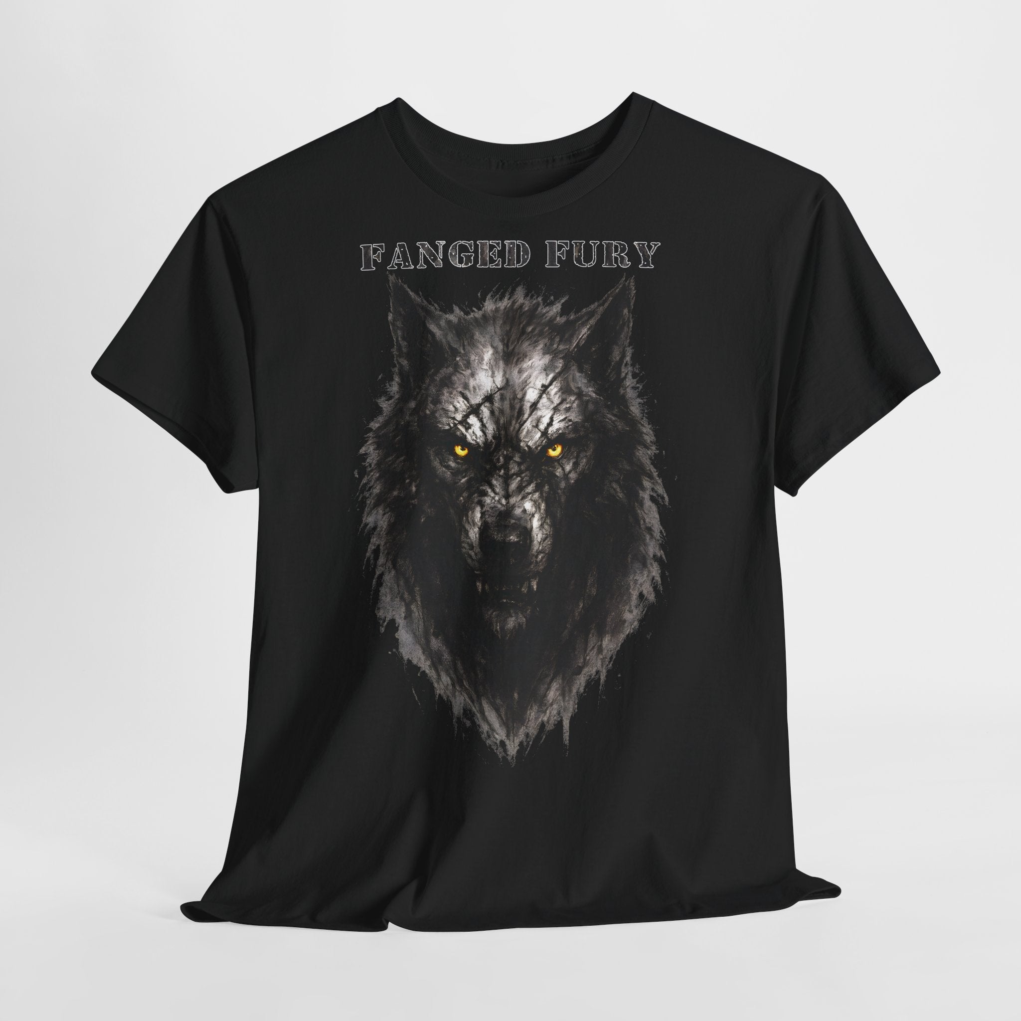 Wolf - Fanged Fury: Frontprint, Unisex T-Shirt - Animal-Collection