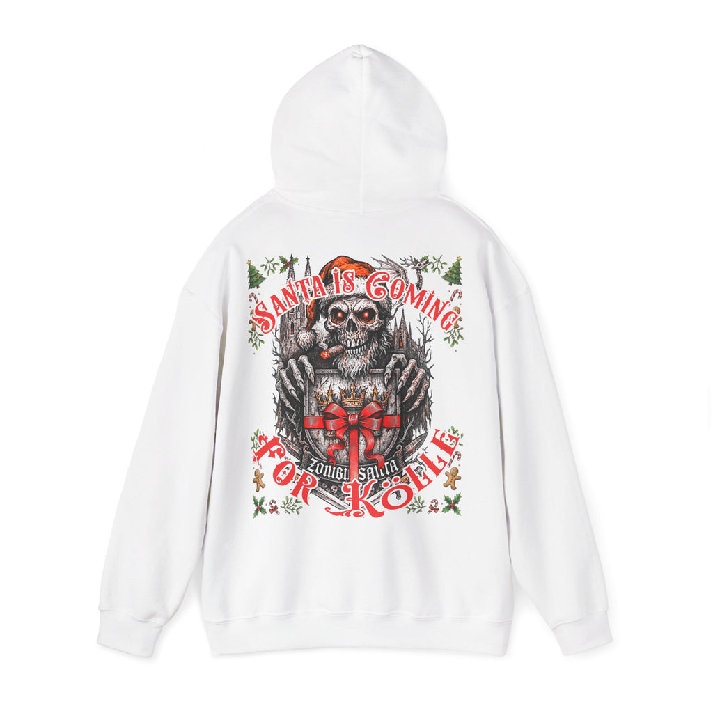 Santa Claus coming 4 Kölle: Front-/Backprint, Unisex Hoodie