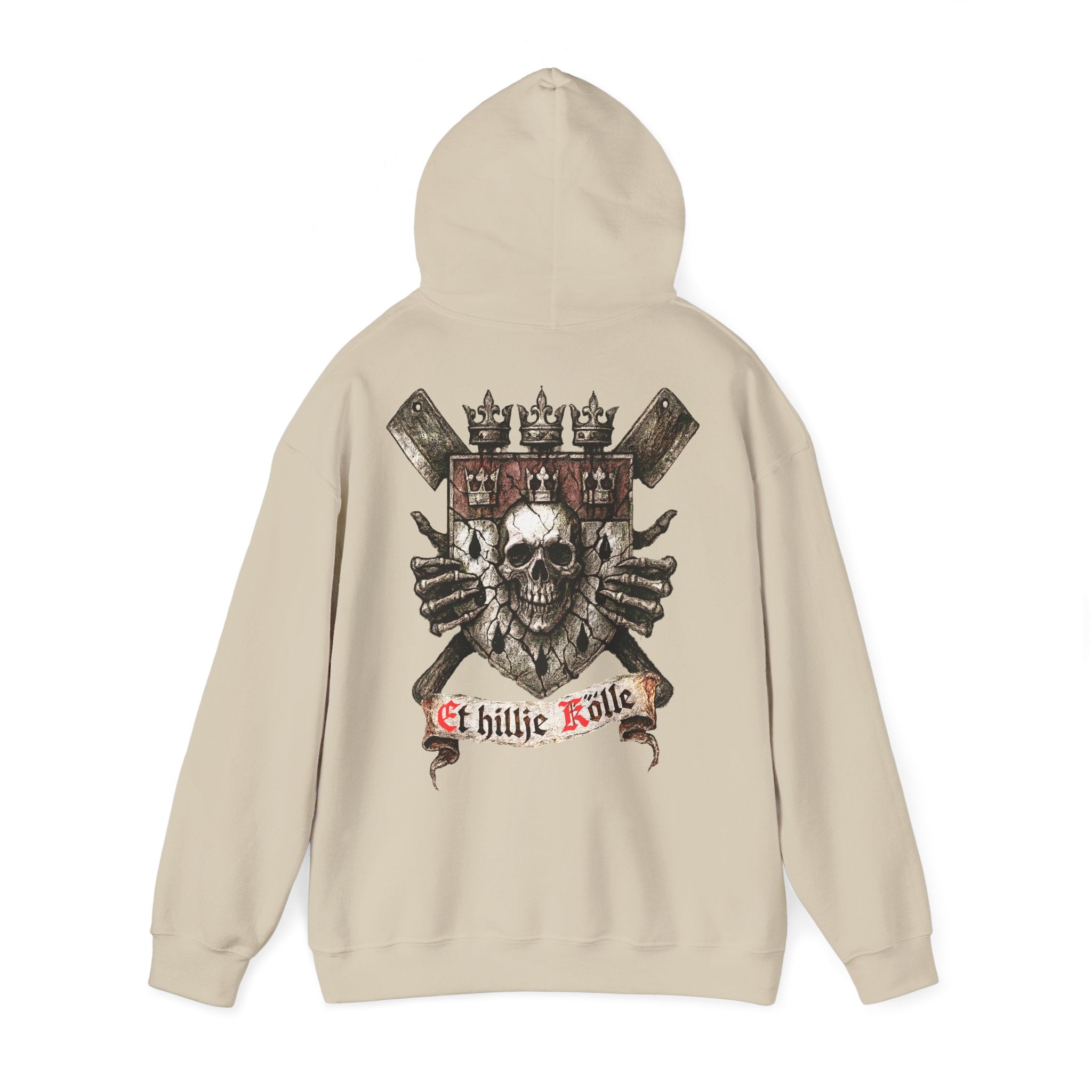 Köln - Hätz un Bloot: Front-/Backprint, Unisex Hoodie **Grimwater-Design**