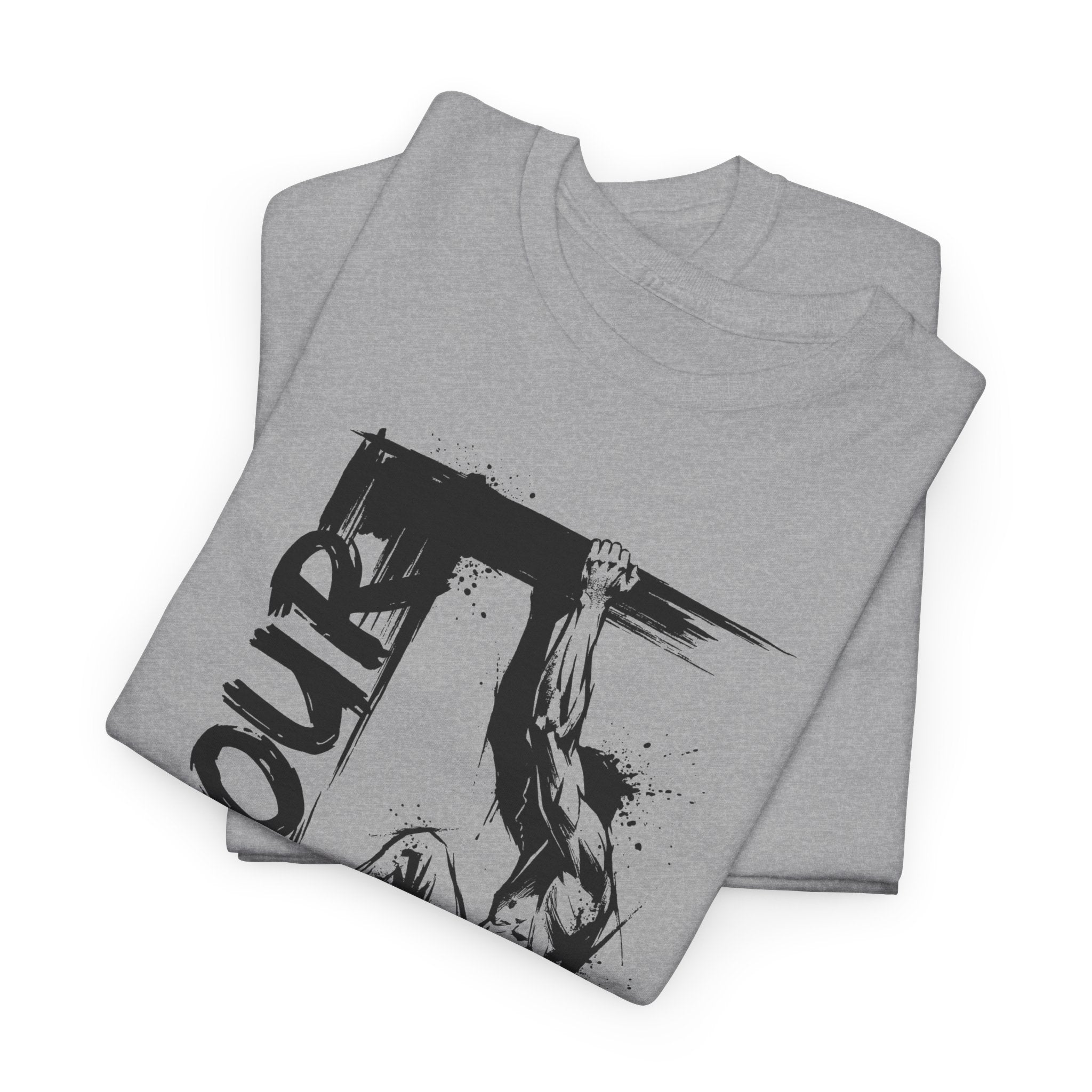 Parkour 08: Frontprint, Unisex T-Shirt - Urban Stunt Silhouette Crewneck