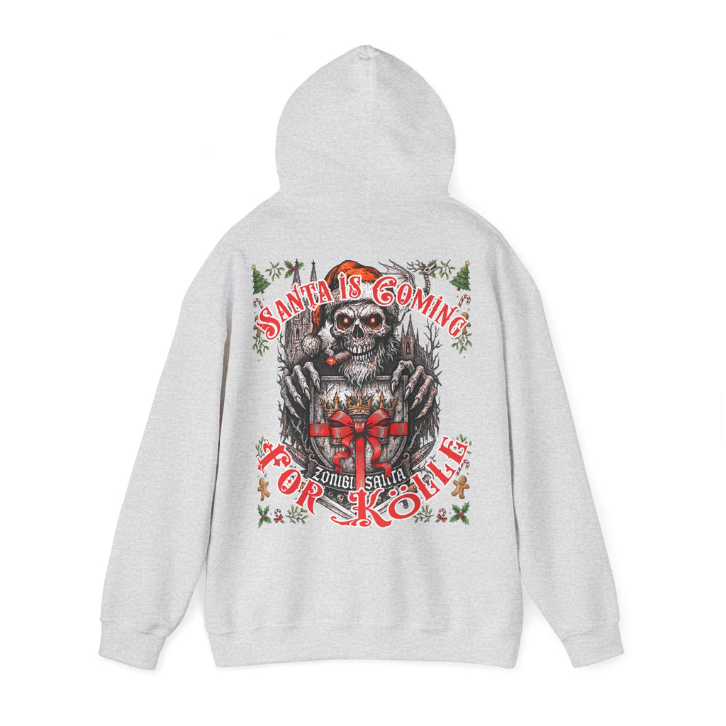 Santa Claus coming 4 Kölle: Front-/Backprint, Unisex Hoodie