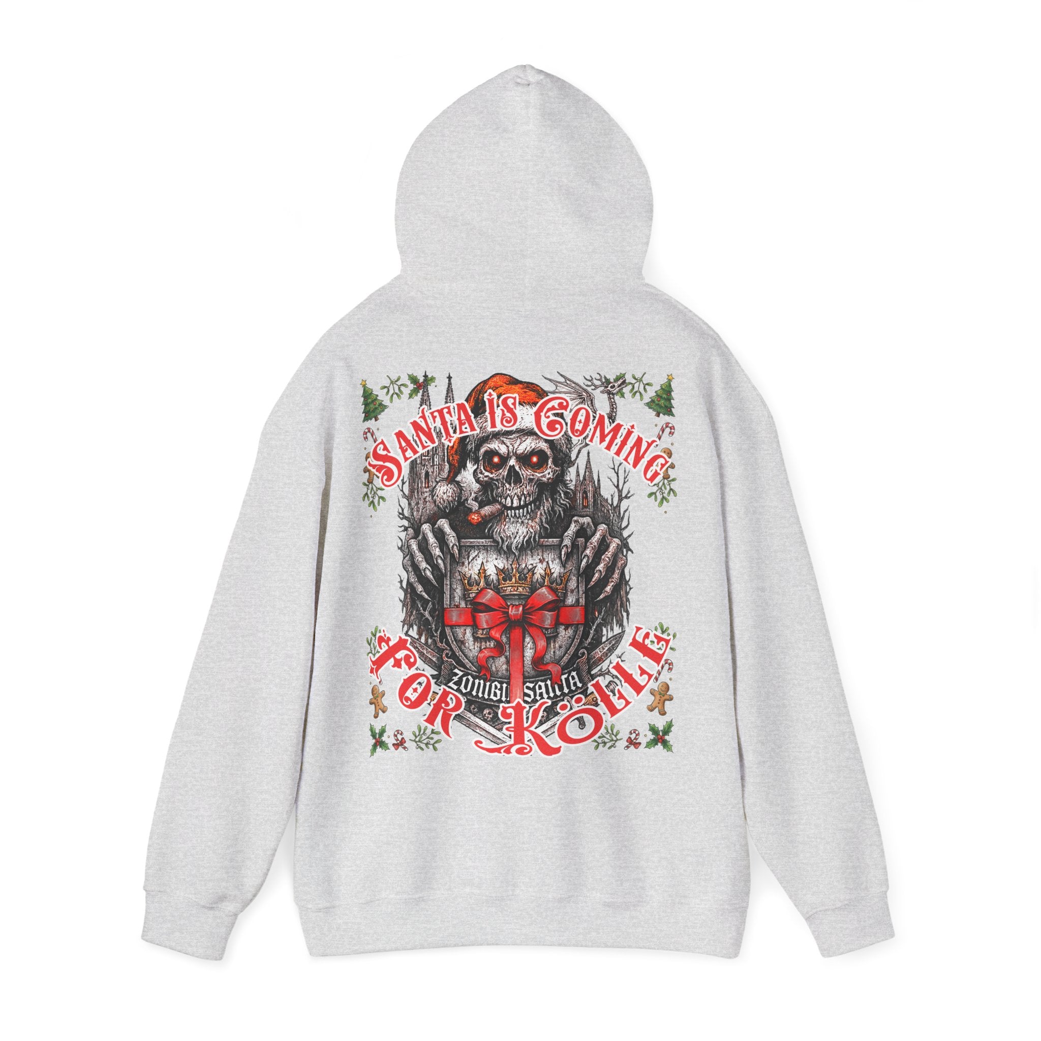 Santa Claus coming 4 Kölle: Front-/Backprint, Unisex Hoodie