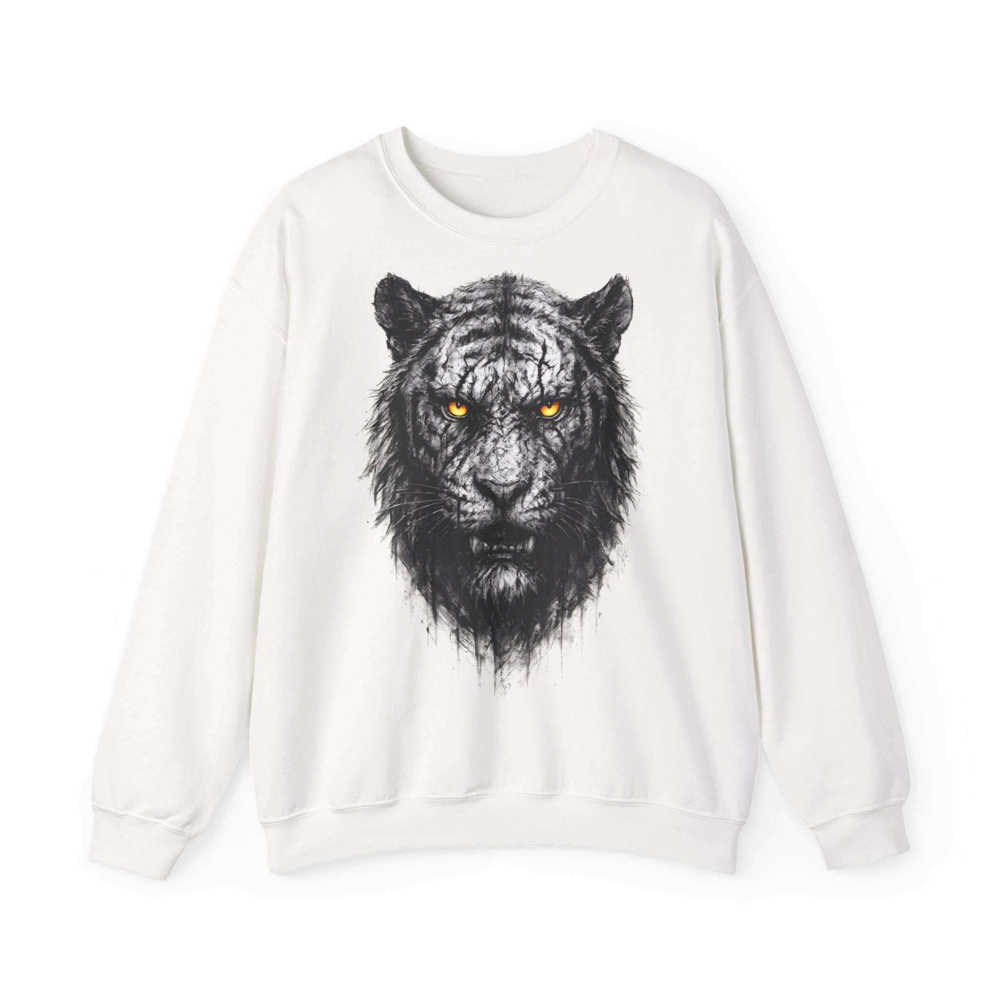 Tiger: Animals-Collection, Frontprint, Unisex Sweatshirt, Bold Tiger