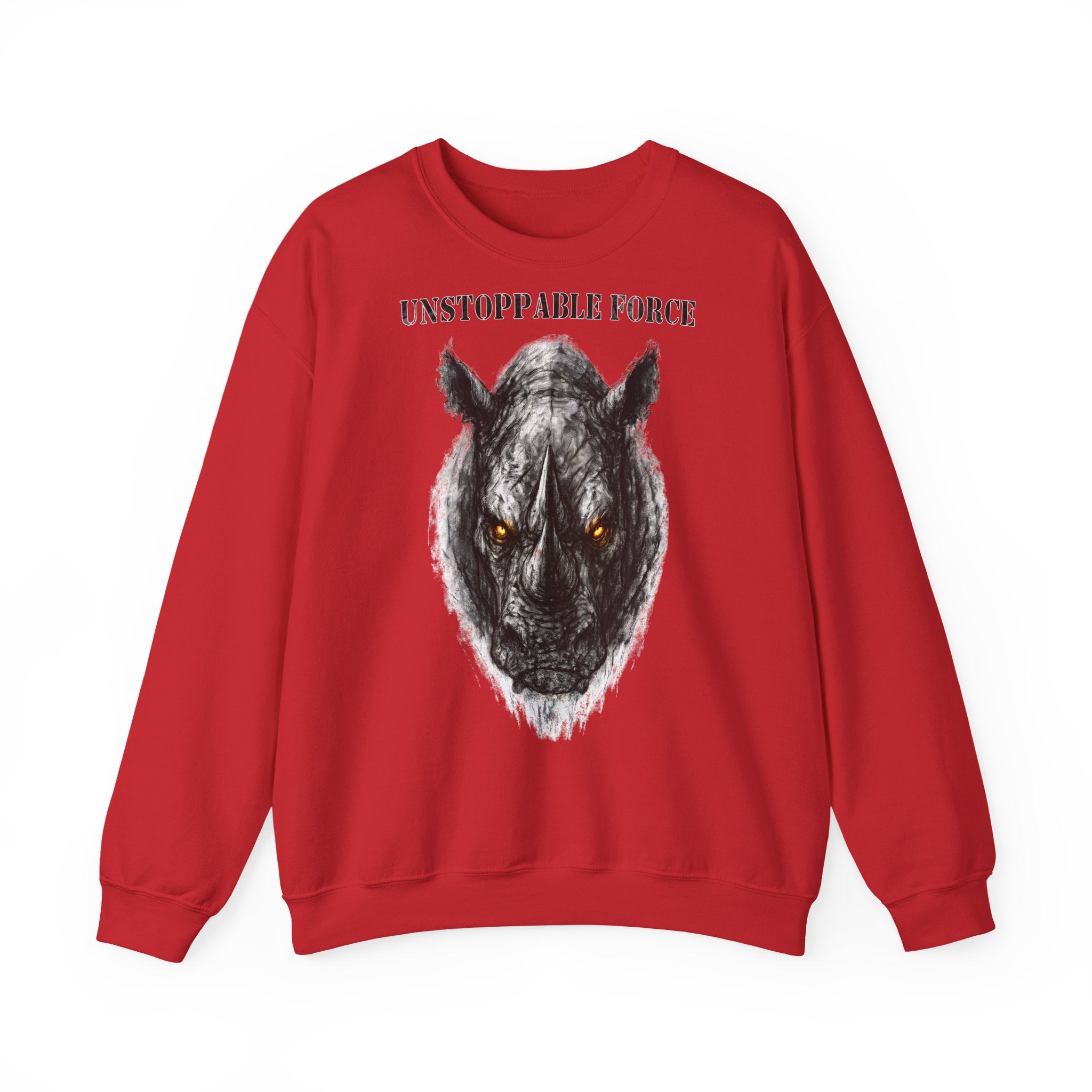 Nashorn - Unstoppable Force: Animals-Collection, Frontprint, Unisex Sweatshirt