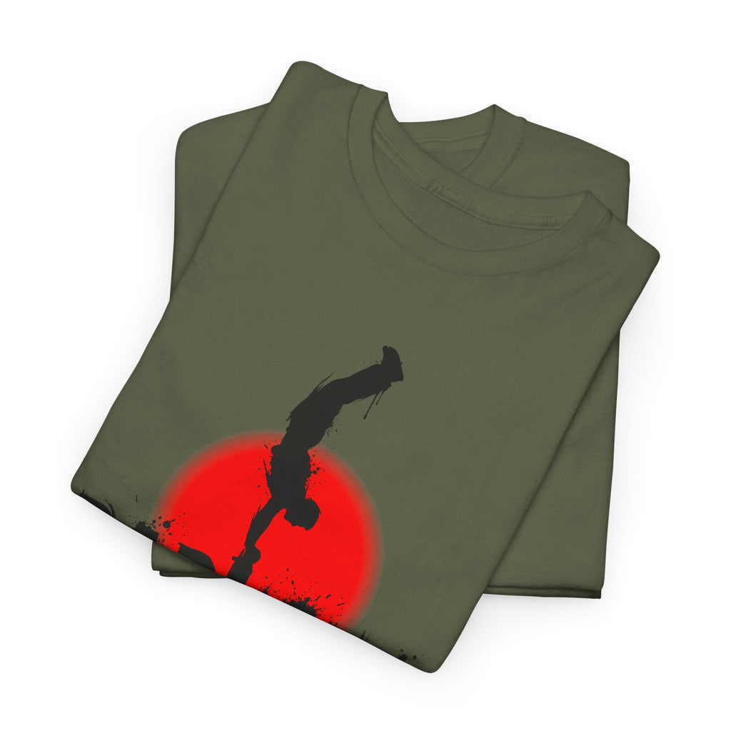 Parkour B: Frontprint, Unisex T-Shirt - Urban Stunt Silhouette Crewneck