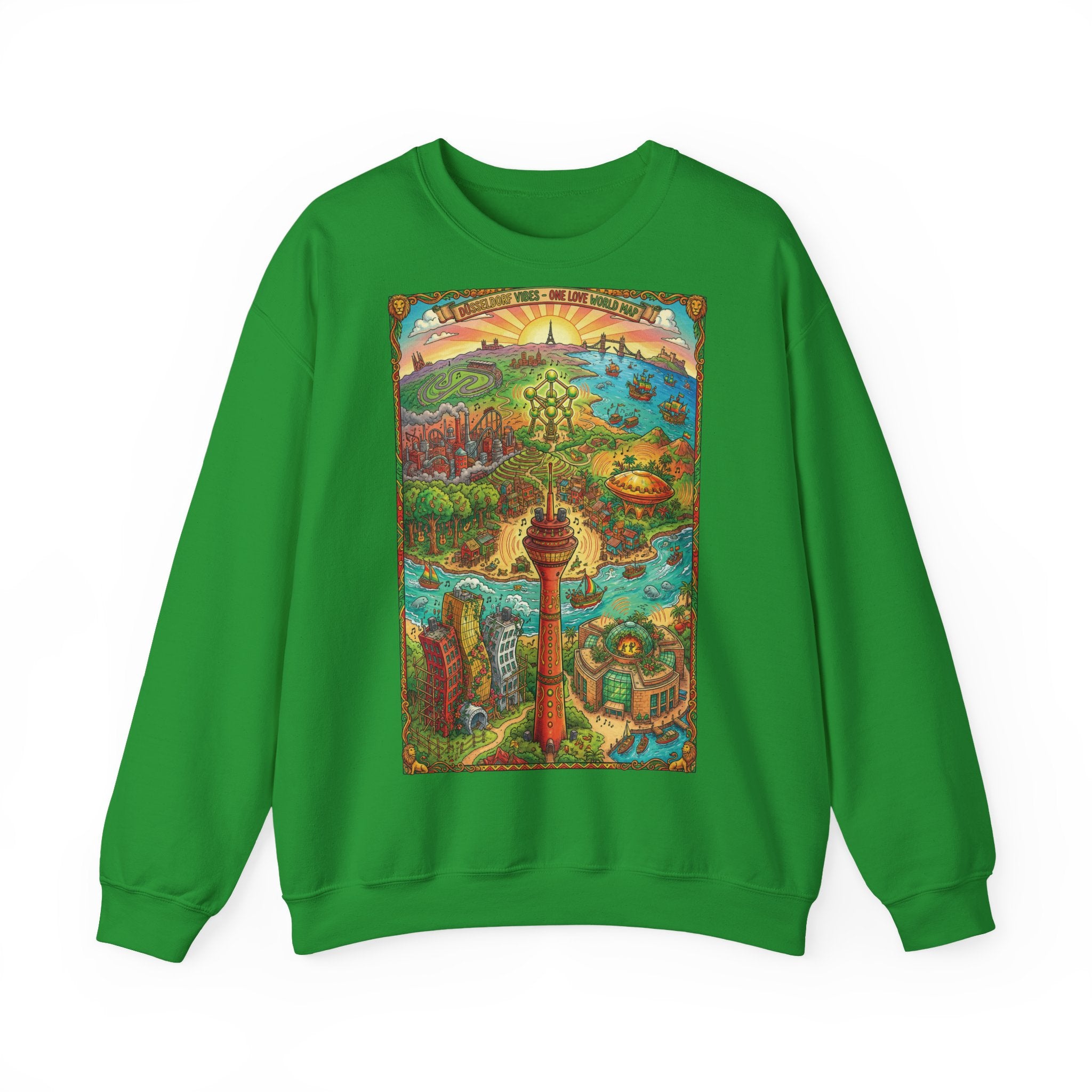 Düsseldorf Reggae Edition: Frontprint, Unisex Sweatshirt