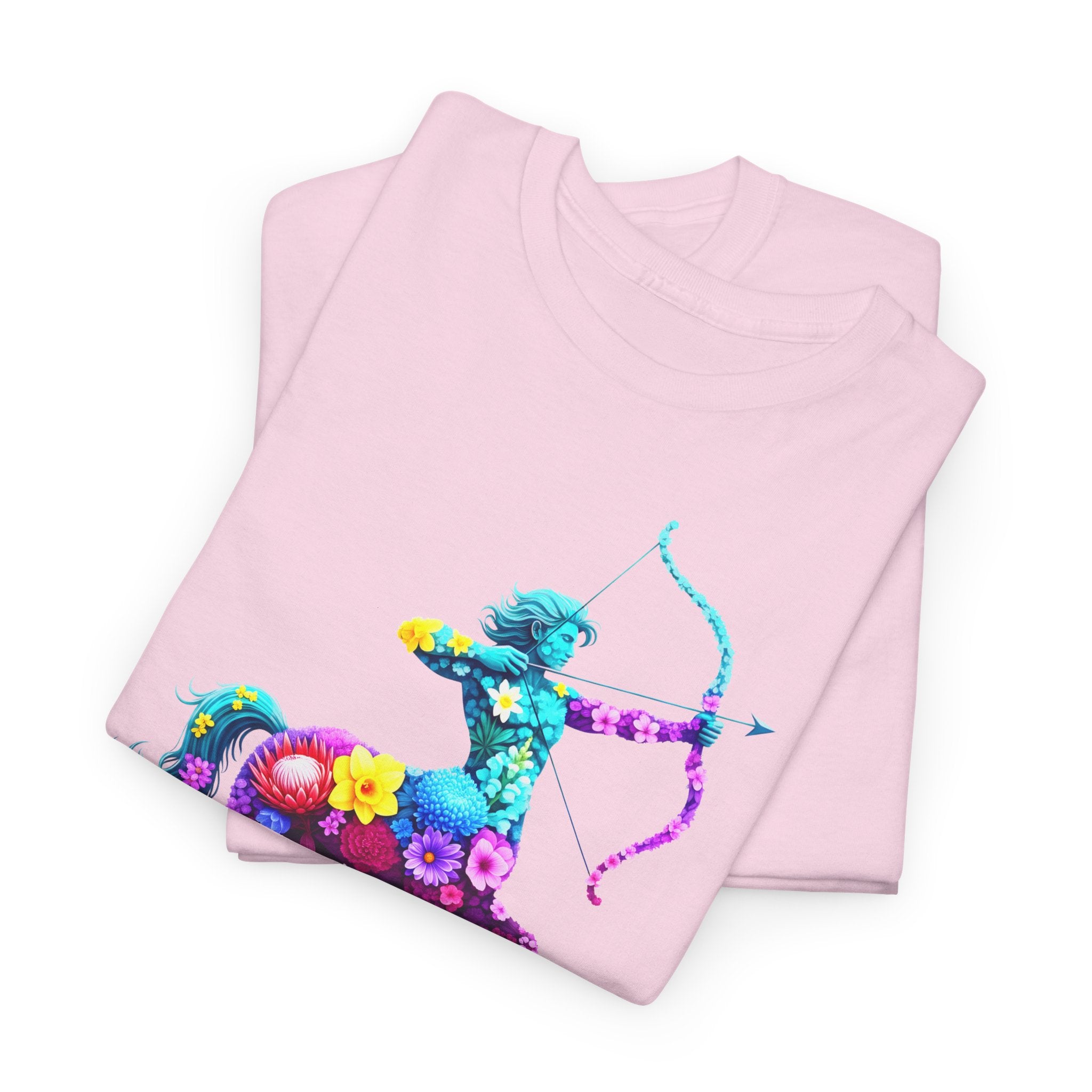 Schütze: Frontprint, Unisex T-Shirt - Florales Sternzeichen Astrologie (Sagittarius)