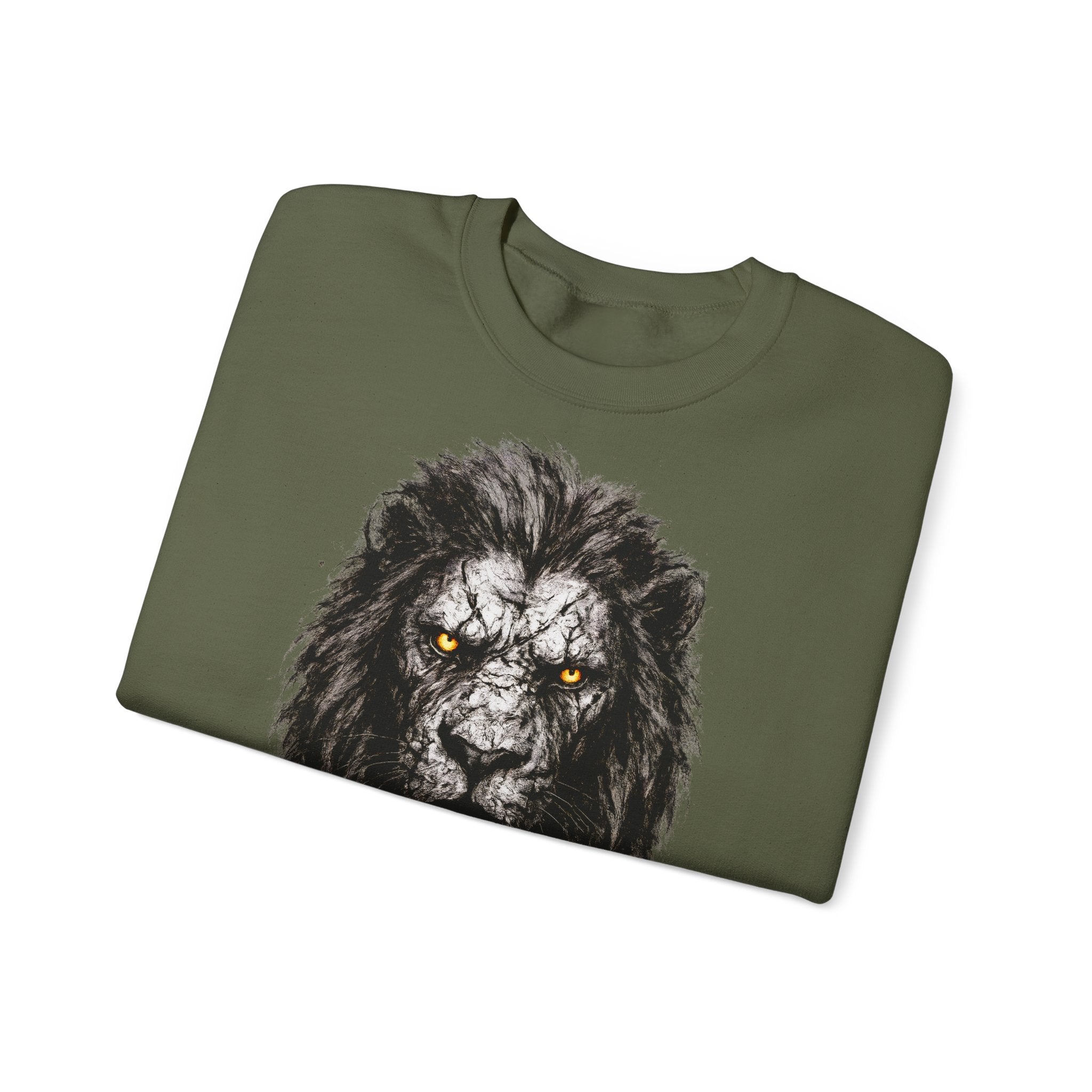 Löwe: Animals-Collection, Frontprint, Unisex Sweatshirt, Majestic Lion