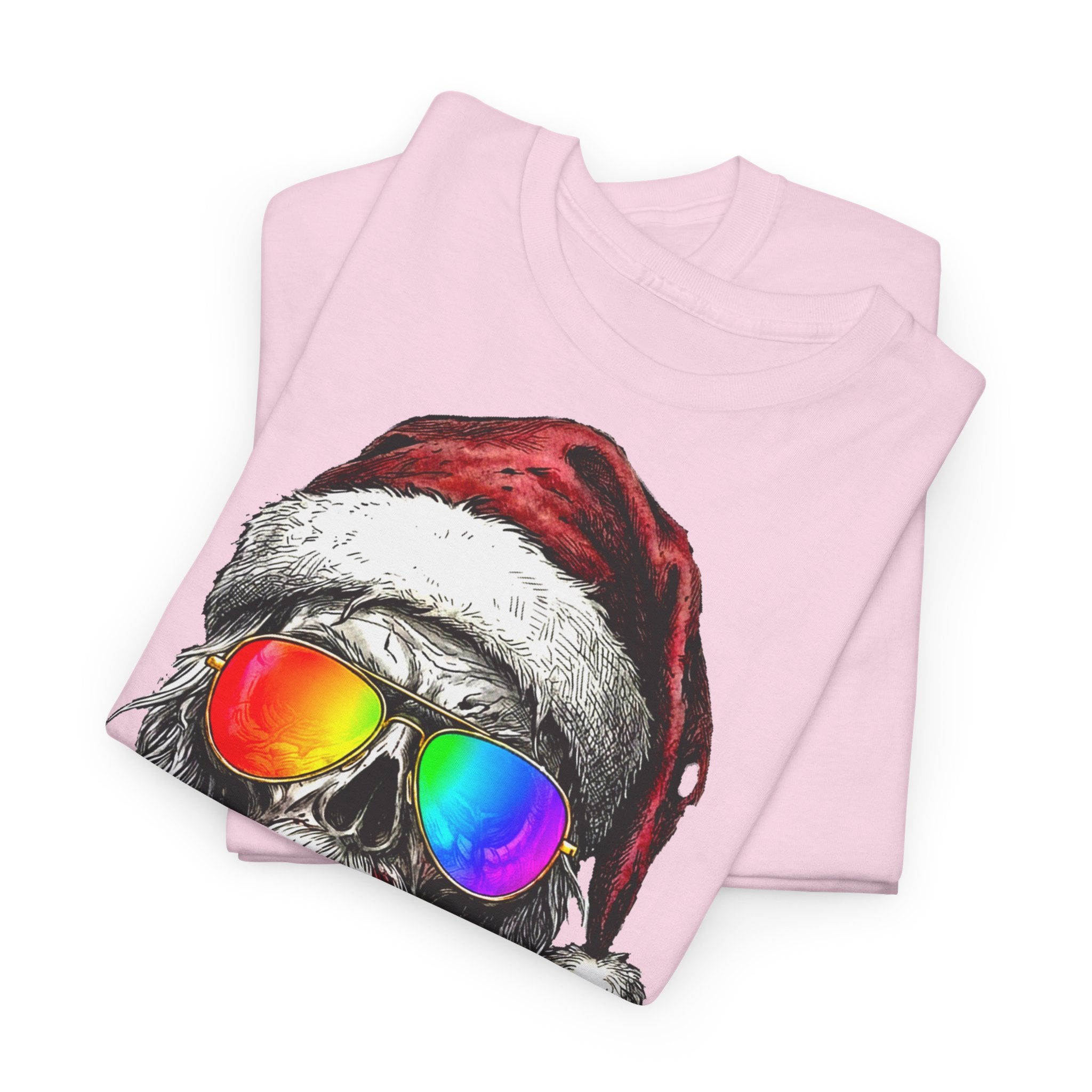Pilot-Santa: Unisex T‑Shirt with Rainbow Sunglasses