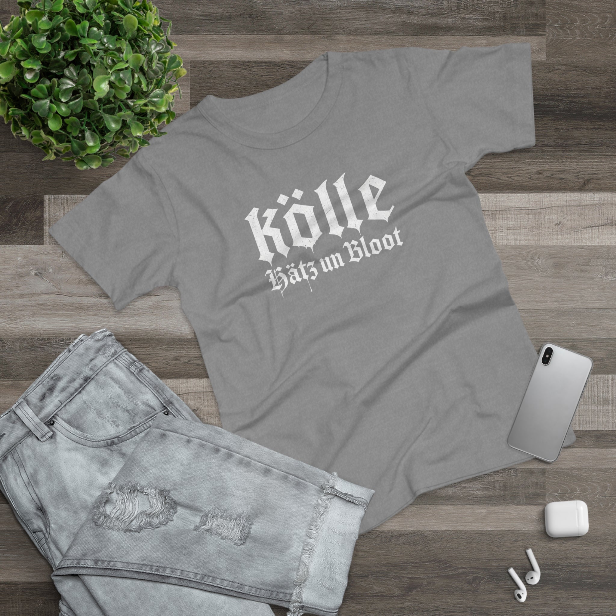 Köln - Hätz un Bloot: Front-/Backprint, Women's T-shirt **Grimwater-Design**