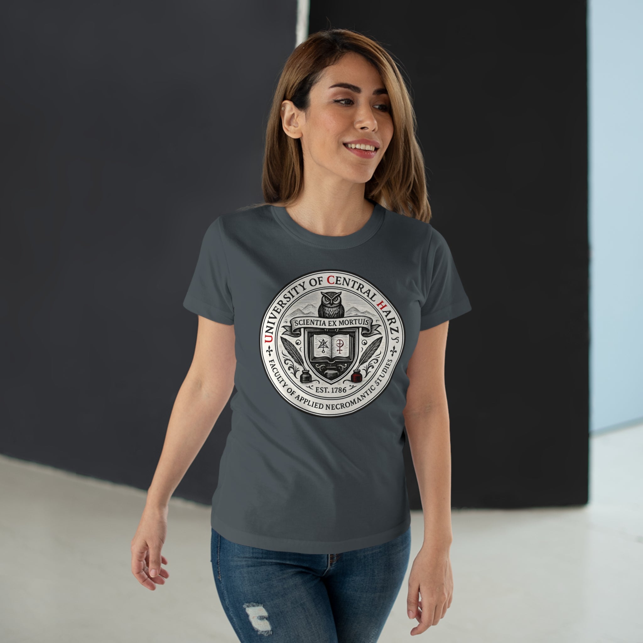 University of Central Hartz: Frontprint, Womens' T-Shirt **Grimwater-Edition**