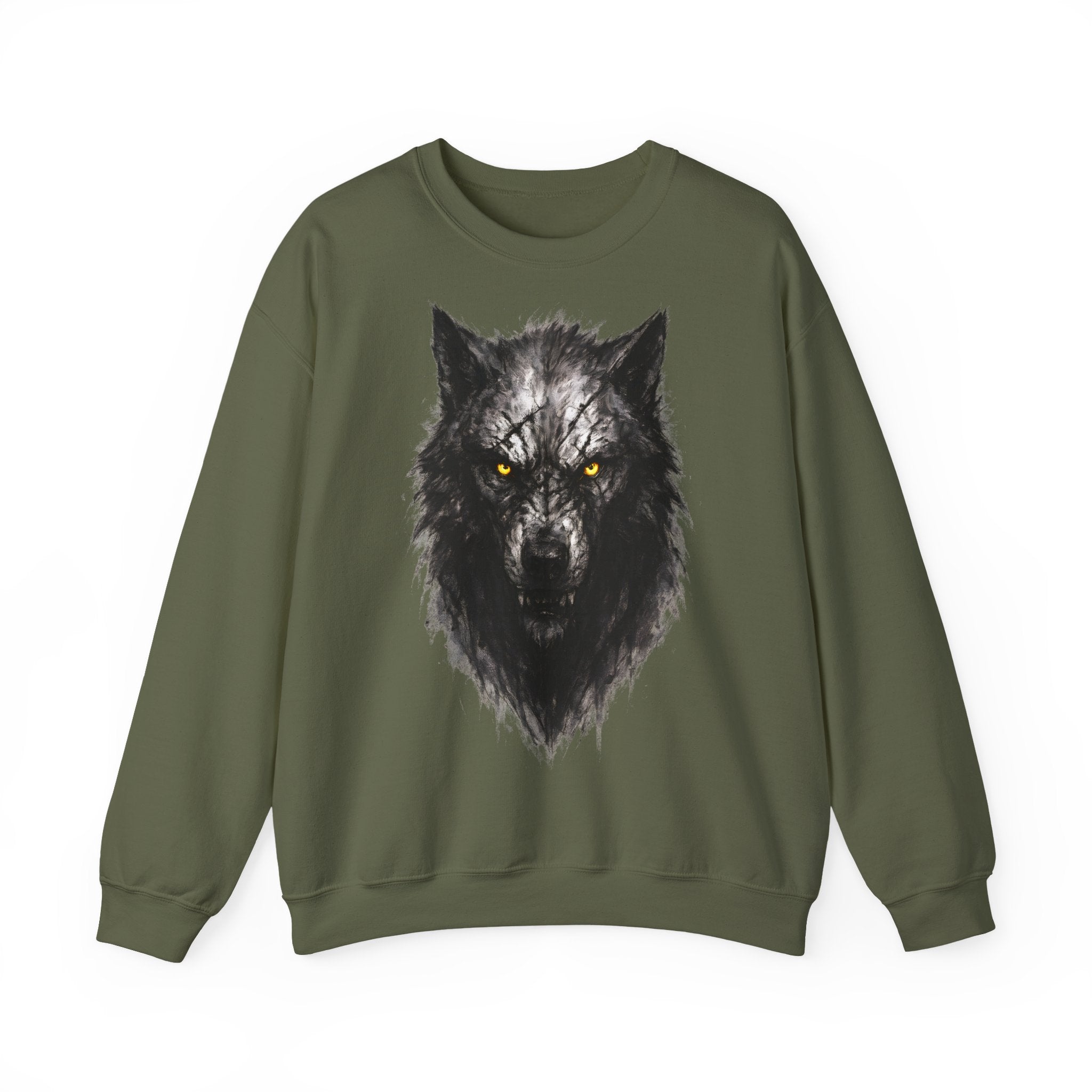 Wolf: Animals-Collection, Frontprint, Unisex Sweatshirt, Mystic Wolf