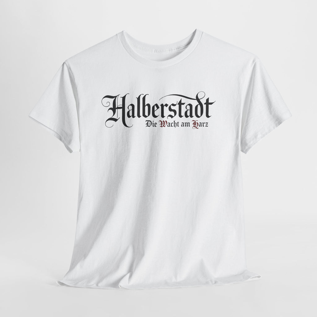 Halberstadt - Die Wacht am Harz - Unisex Heavy Cotton Tee, Cool Graphic Shirt, Gift for Travelers, Casual Wear, Street Style, Trendy Tee