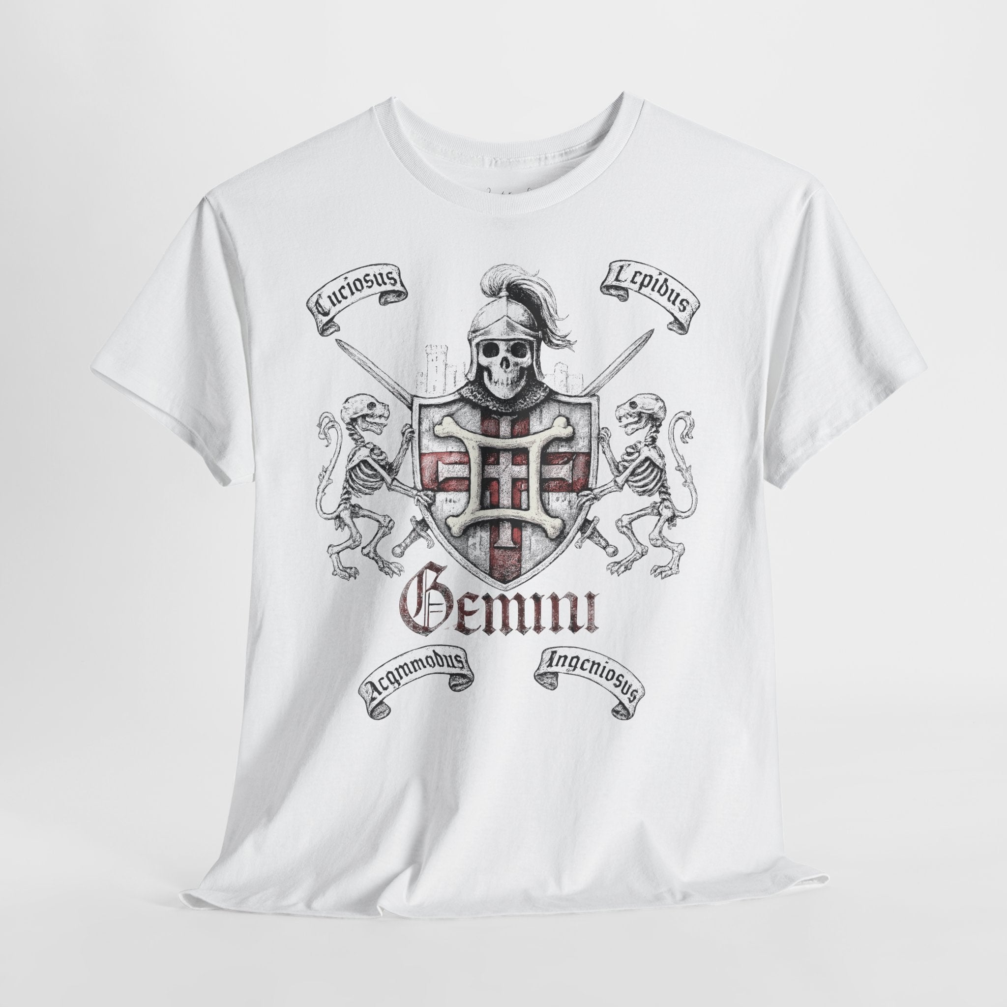 Zwilling: Frontprint, Unisex T-Shirt **Grimwater-Edition** Sternzeichen Astrologie (Gemini)