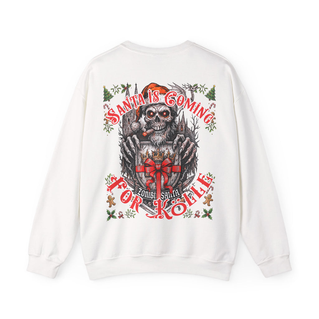 Santa Claus coming 4 Kölle: Front-/Backprint, Unisex Sweatshirt