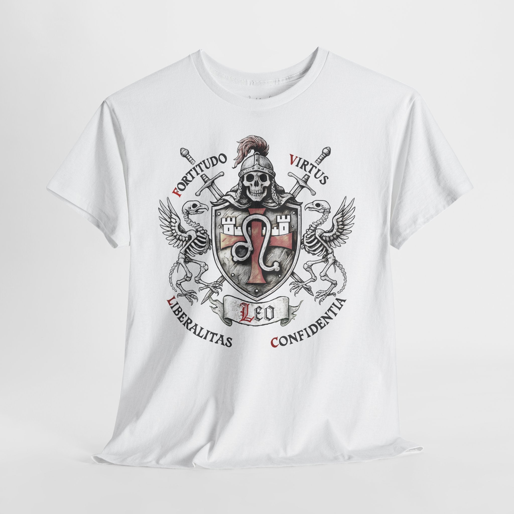 Löwe: Frontprint, Unisex T-Shirt **Grimwater-Edition** Sternzeichen Astrologie (Leo)