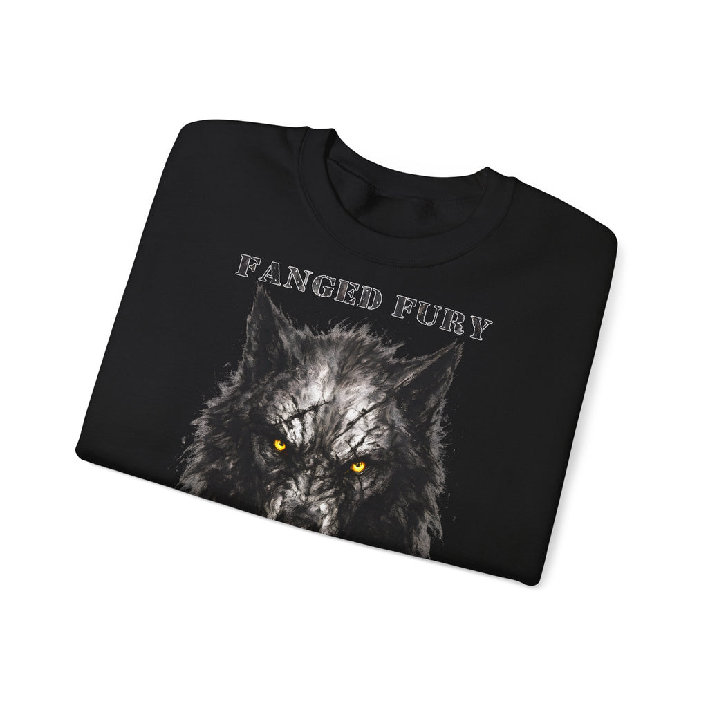 Wolf - Fanged Fury: Animals-Collection, Frontprint, Unisex Sweatshirt