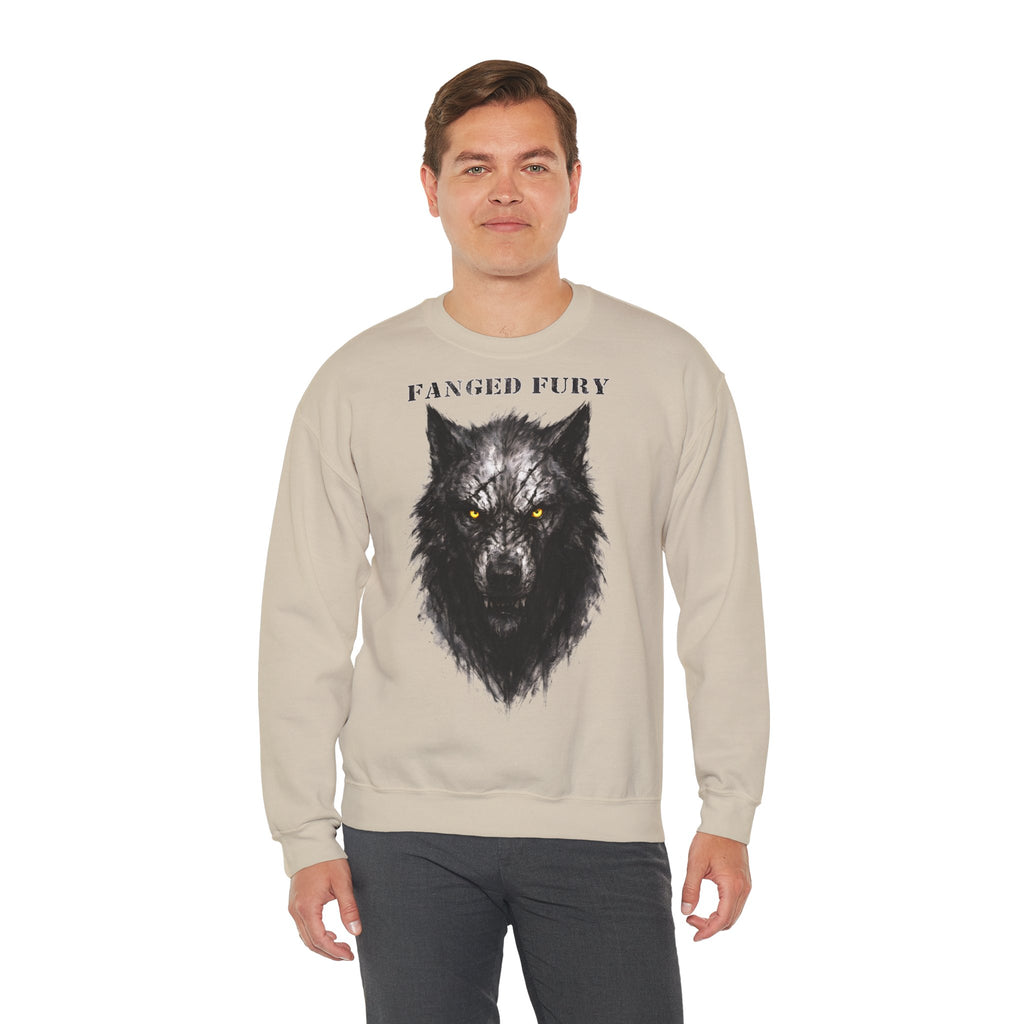 Wolf - Fanged Fury: Animals-Collection, Frontprint, Unisex Sweatshirt