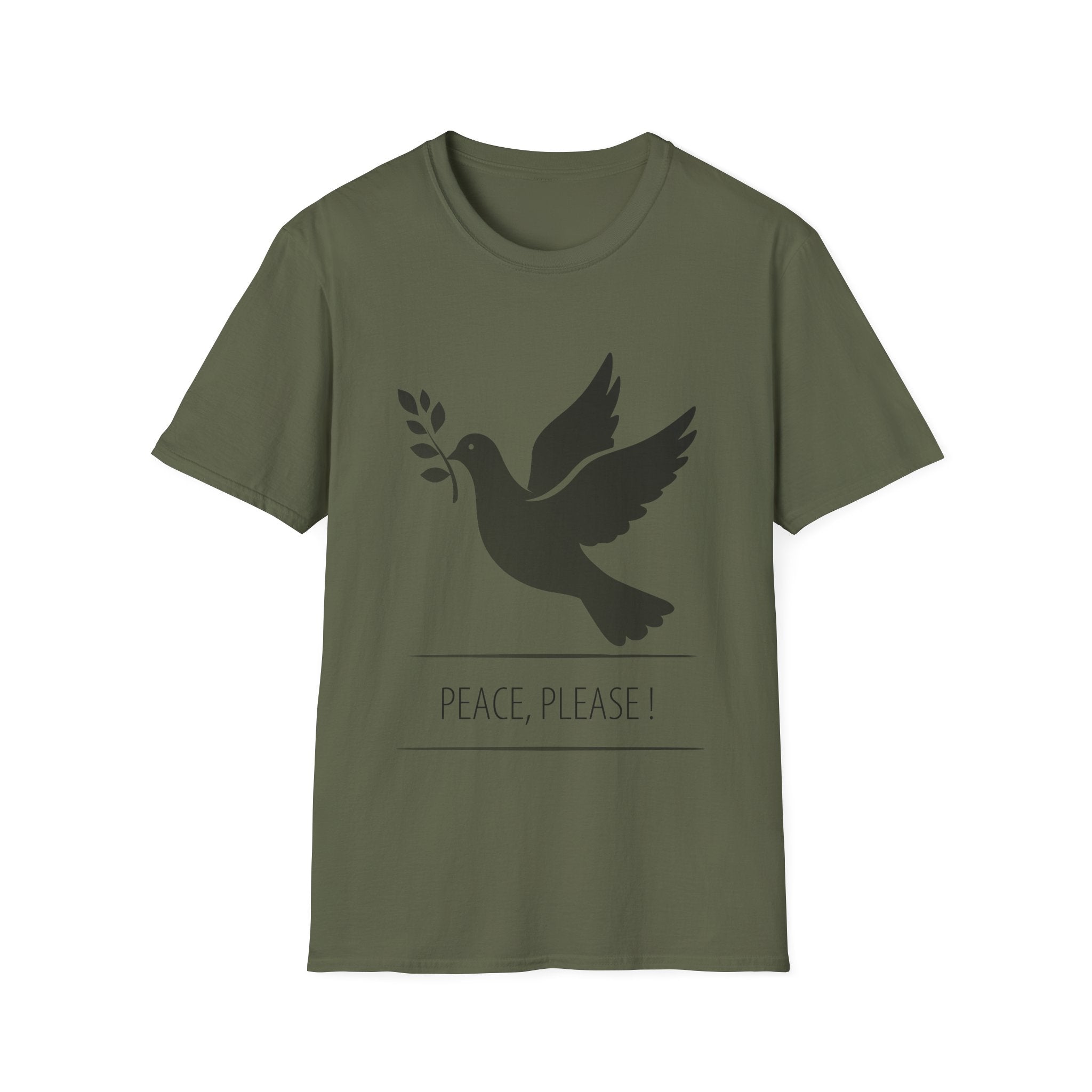 Fading Dove - Peace Please: Frontprint, Unisex (Slim) T-Shirt