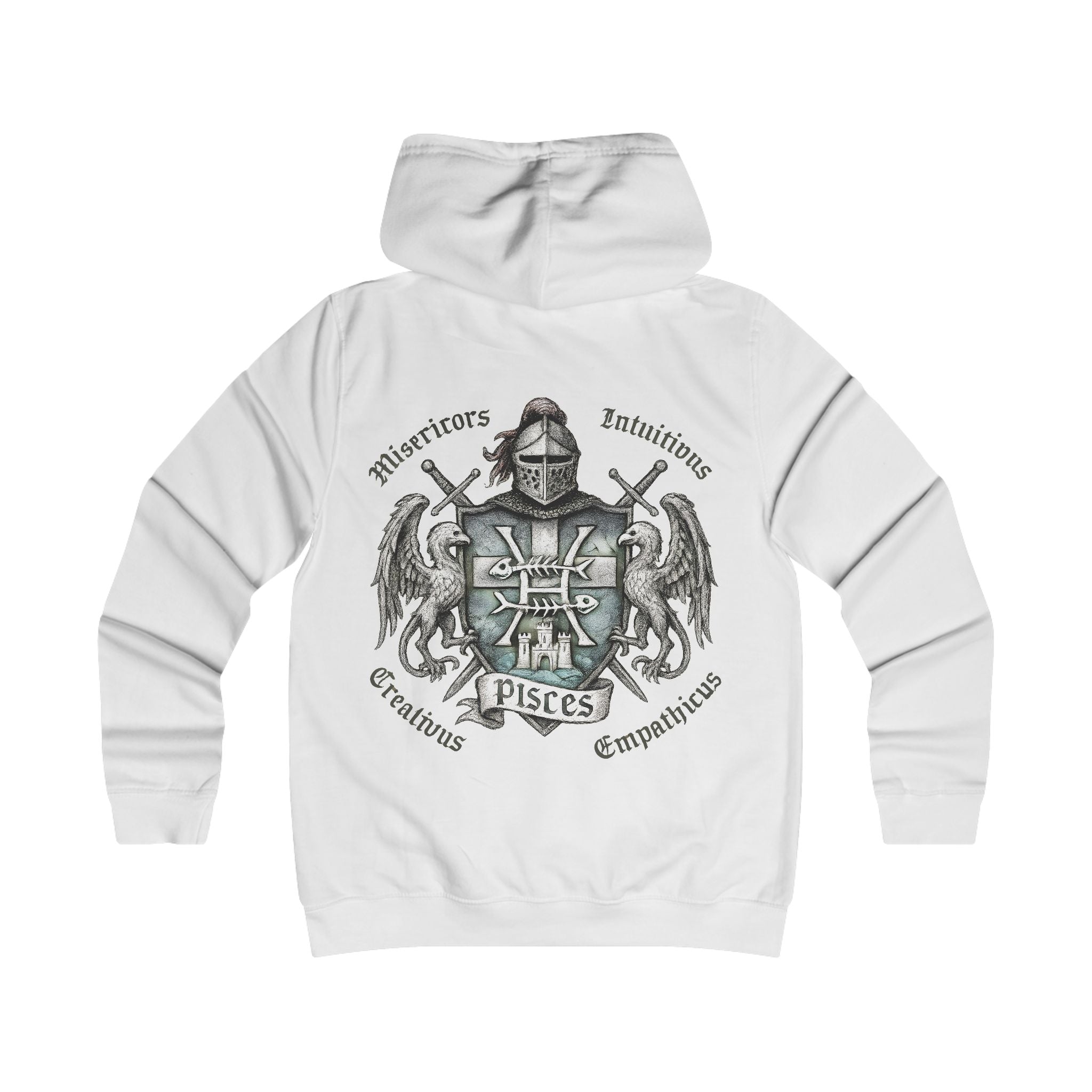Fische - Backprint, Womens' Hoodie -  **Grimwater Edition** Sternzeichen Astrologie (Pisces)