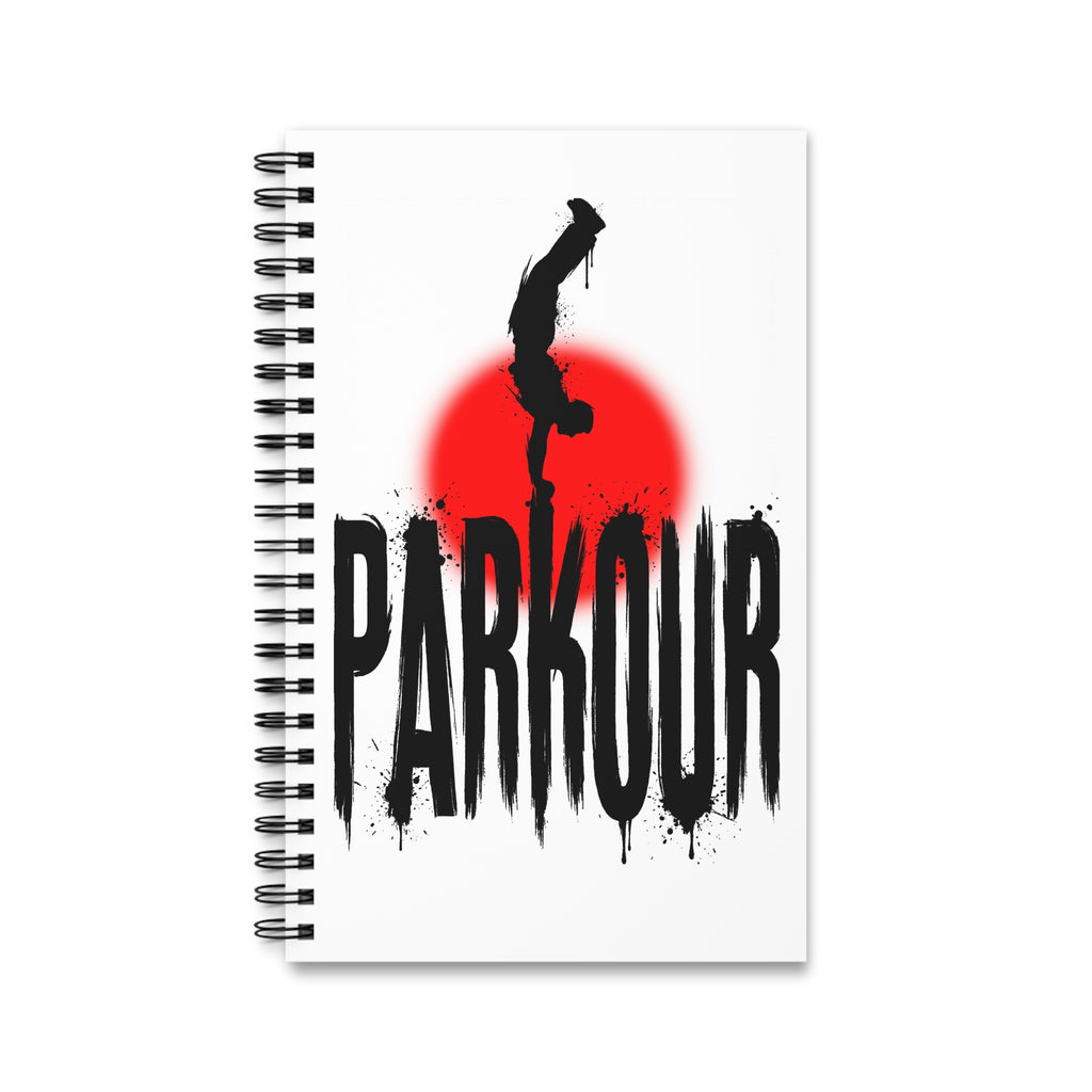 Parkour Spiralblock - Red Sun Action Notebook for Parkour Enthusiasts