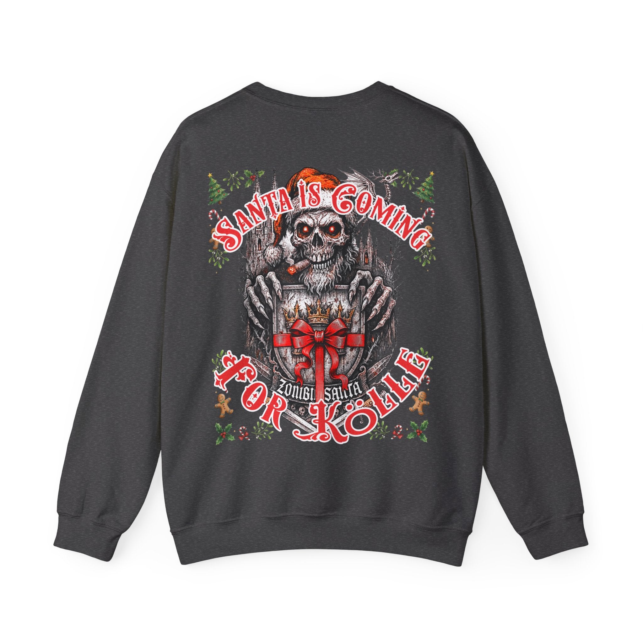 Santa Claus coming 4 Kölle: Front-/Backprint, Unisex Sweatshirt
